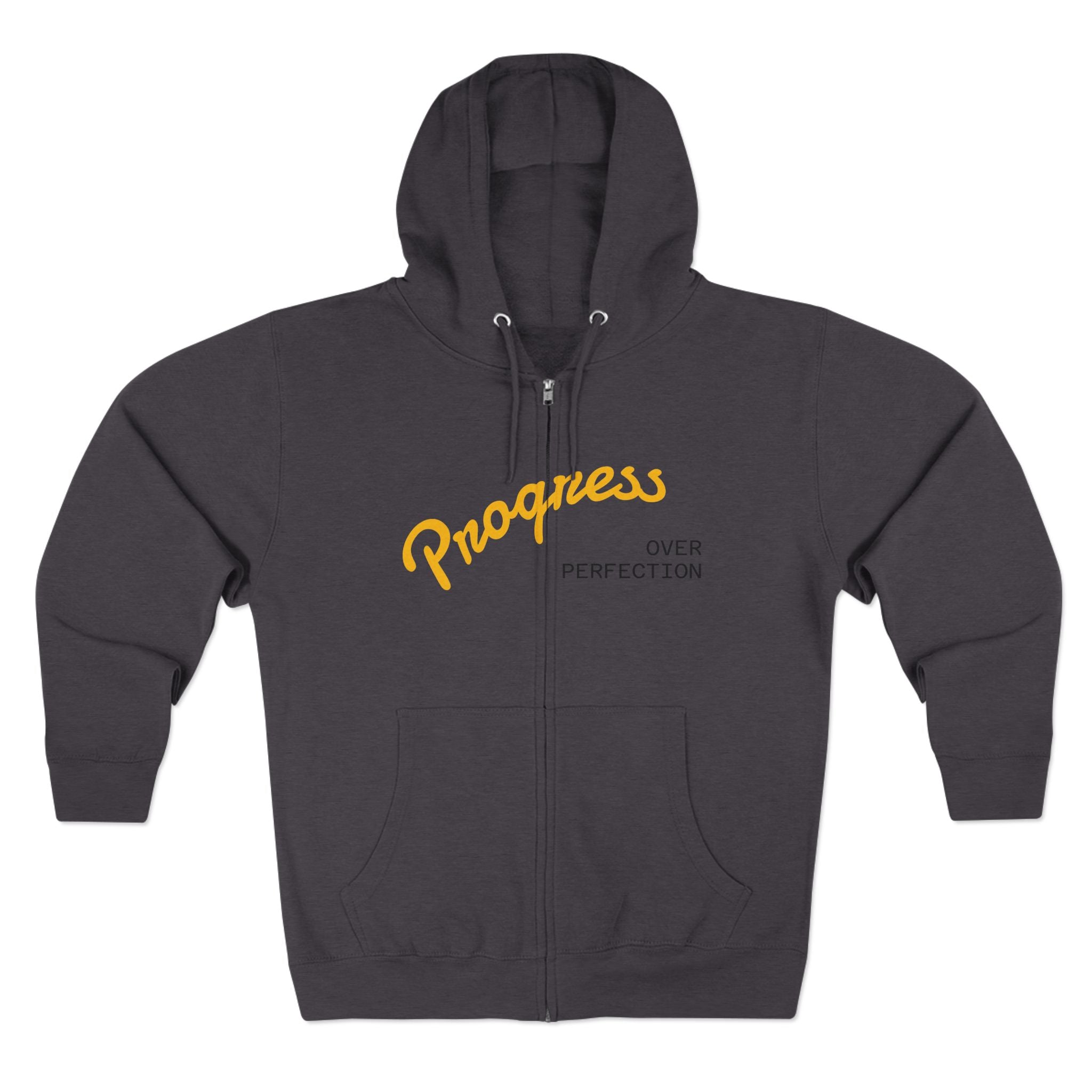 Progress Over Perfection hoodie | Motivational Zip Hoodie, Progress Is Made Quote