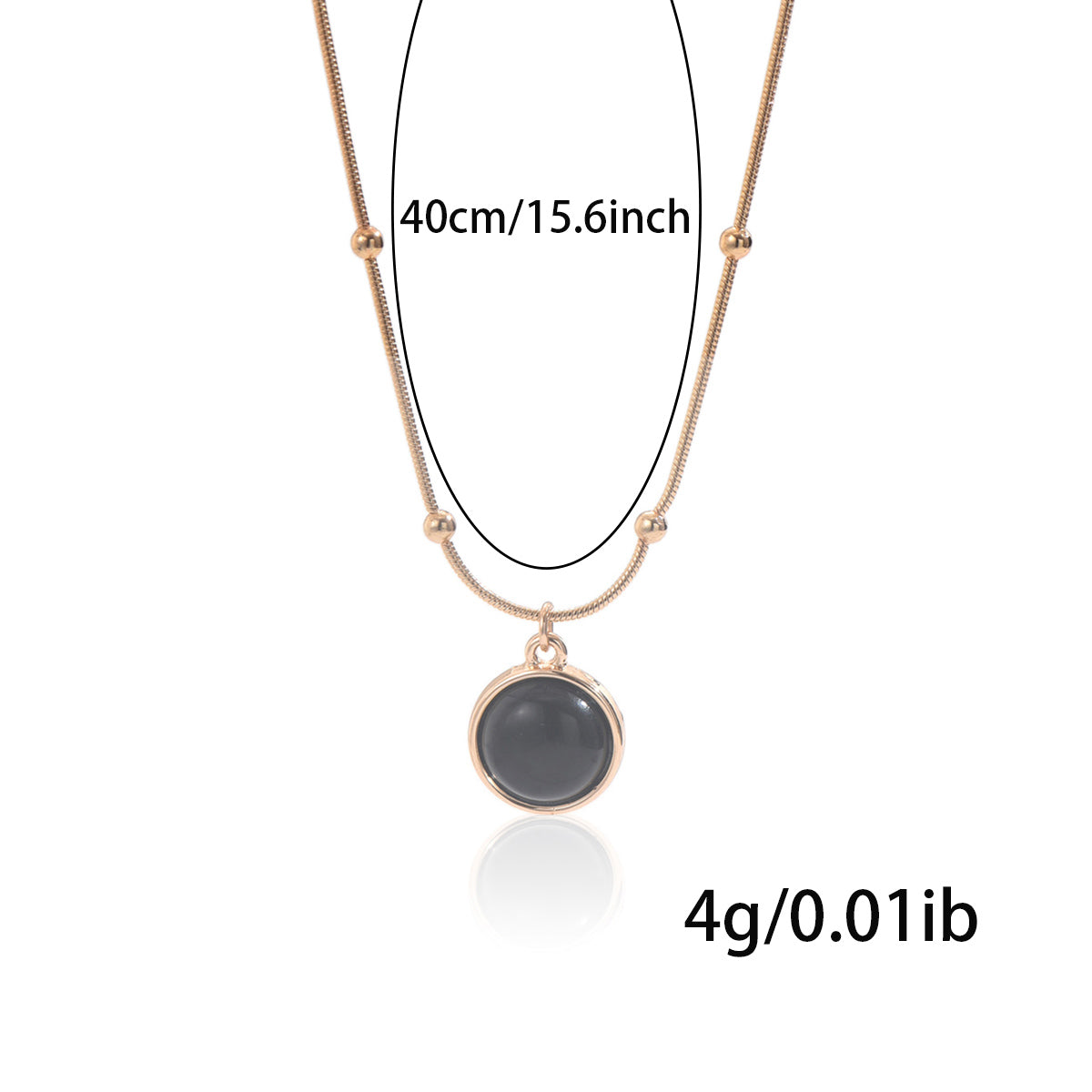 Elevate Your Style with the Lxalry 18K Gold-Plated Mood Responsive Necklace - Handmade Stainless Steel Jewelry with Color Shifting Resin Pendant, Perfect Gift for Women