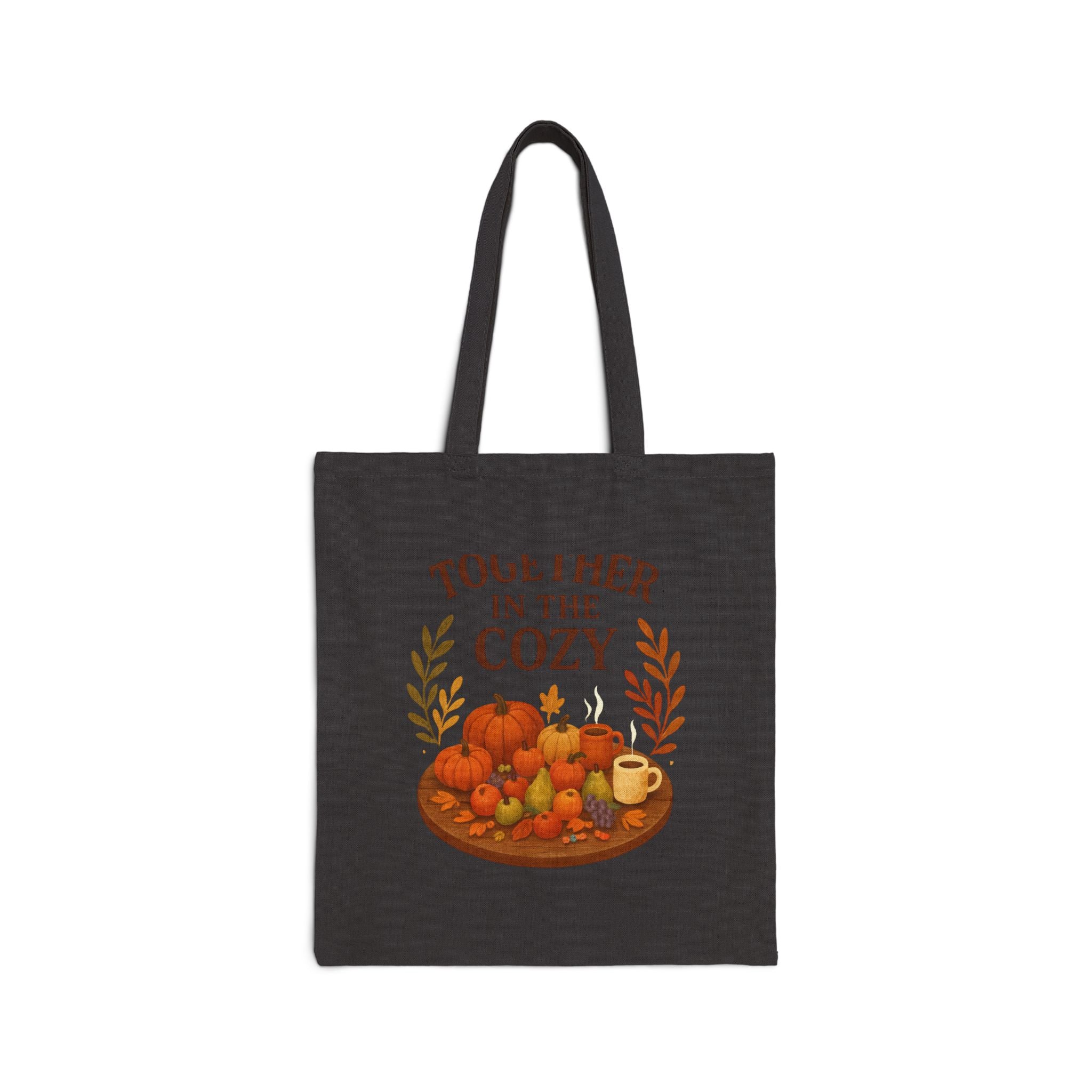 Tote Bag — "Together in the Cozy" Fall Pumpkin Harvest Tote
