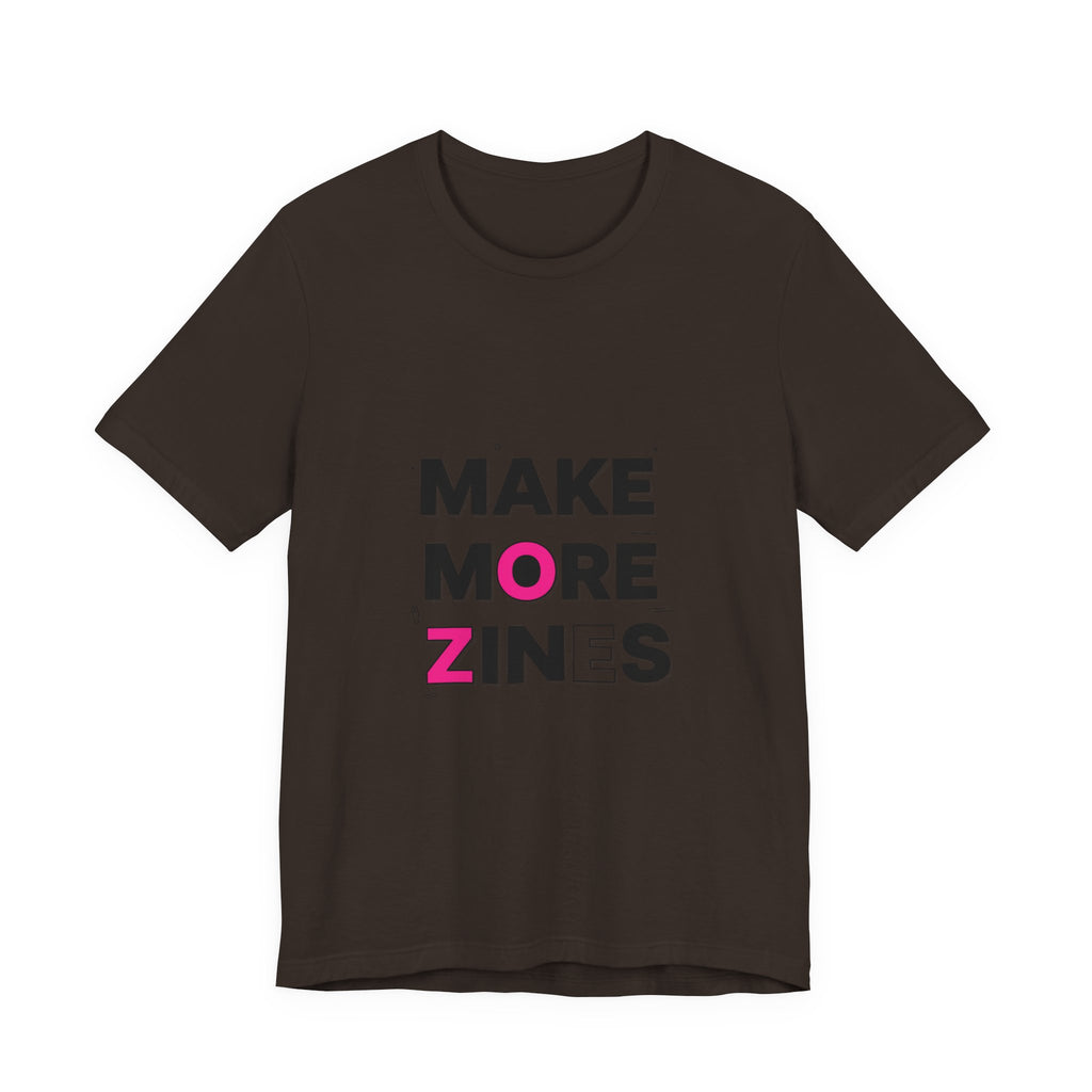 MAKE MORE ZINES Tee | ransom collage shirt, zine style cutout letters