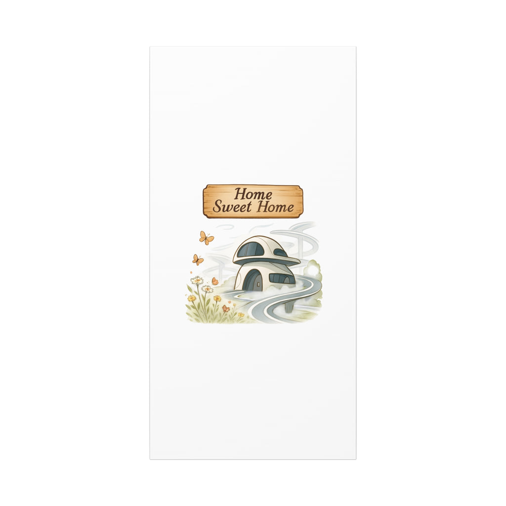 Home Sweet Home Canvas Wall Art — Cozy Cottage Matte Stretched Canvas