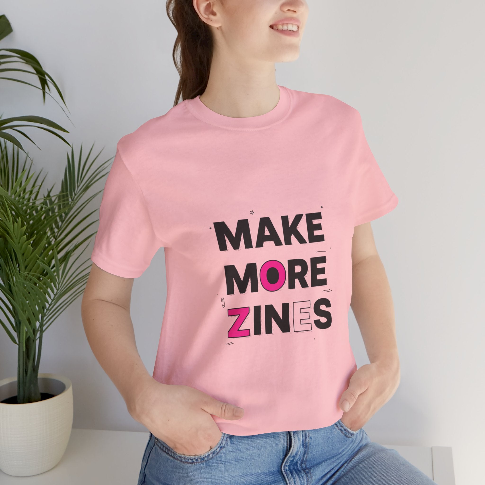 MAKE MORE ZINES Tee | ransom collage shirt, zine style cutout letters