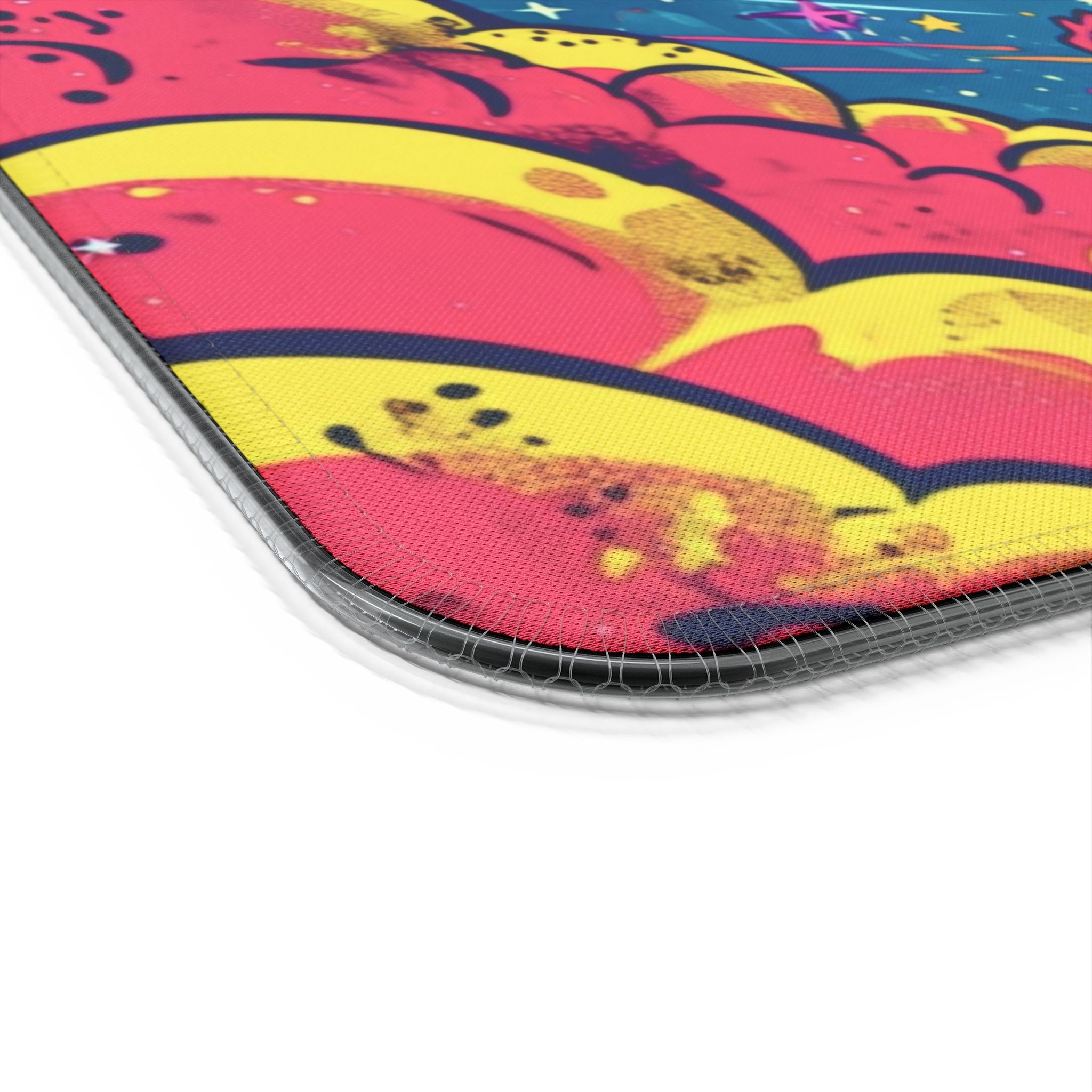 LED Gaming Mouse Pad with Wireless Charging - Rocket Launch Design