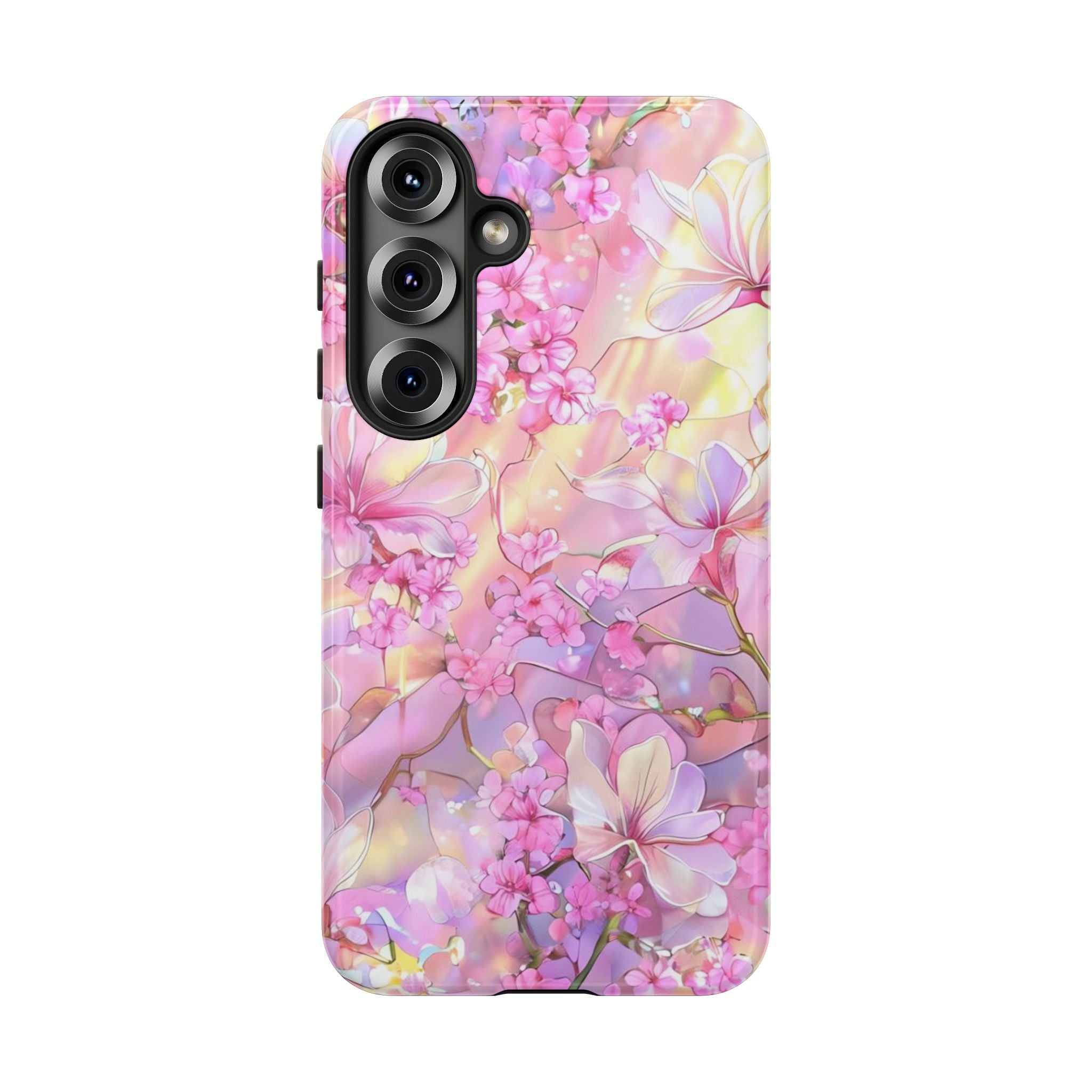 Floral Elegance Tough Phone Case – Dual-Layer Protection for iPhone 17/16/15 & Samsung | Glossy or Matte Finish | Morphesa
