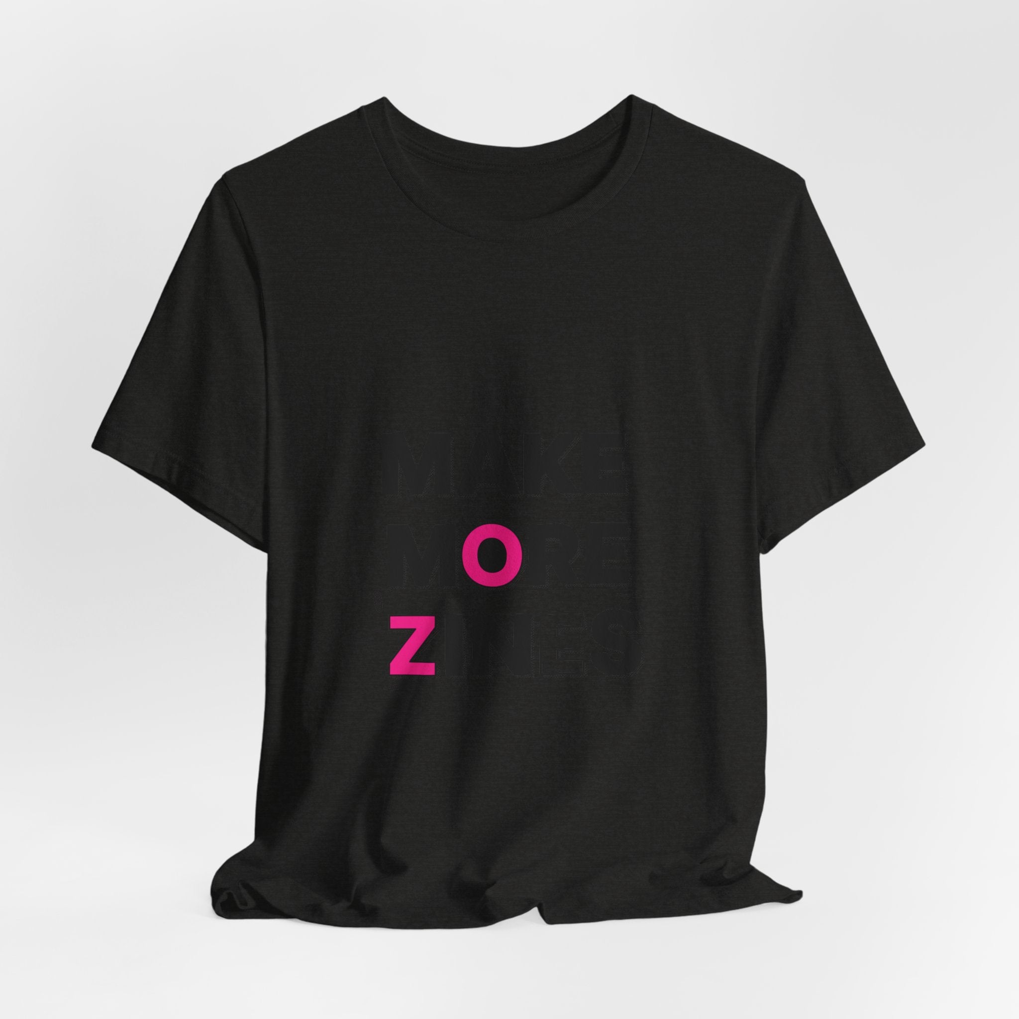 MAKE MORE ZINES Tee | ransom collage shirt, zine style cutout letters