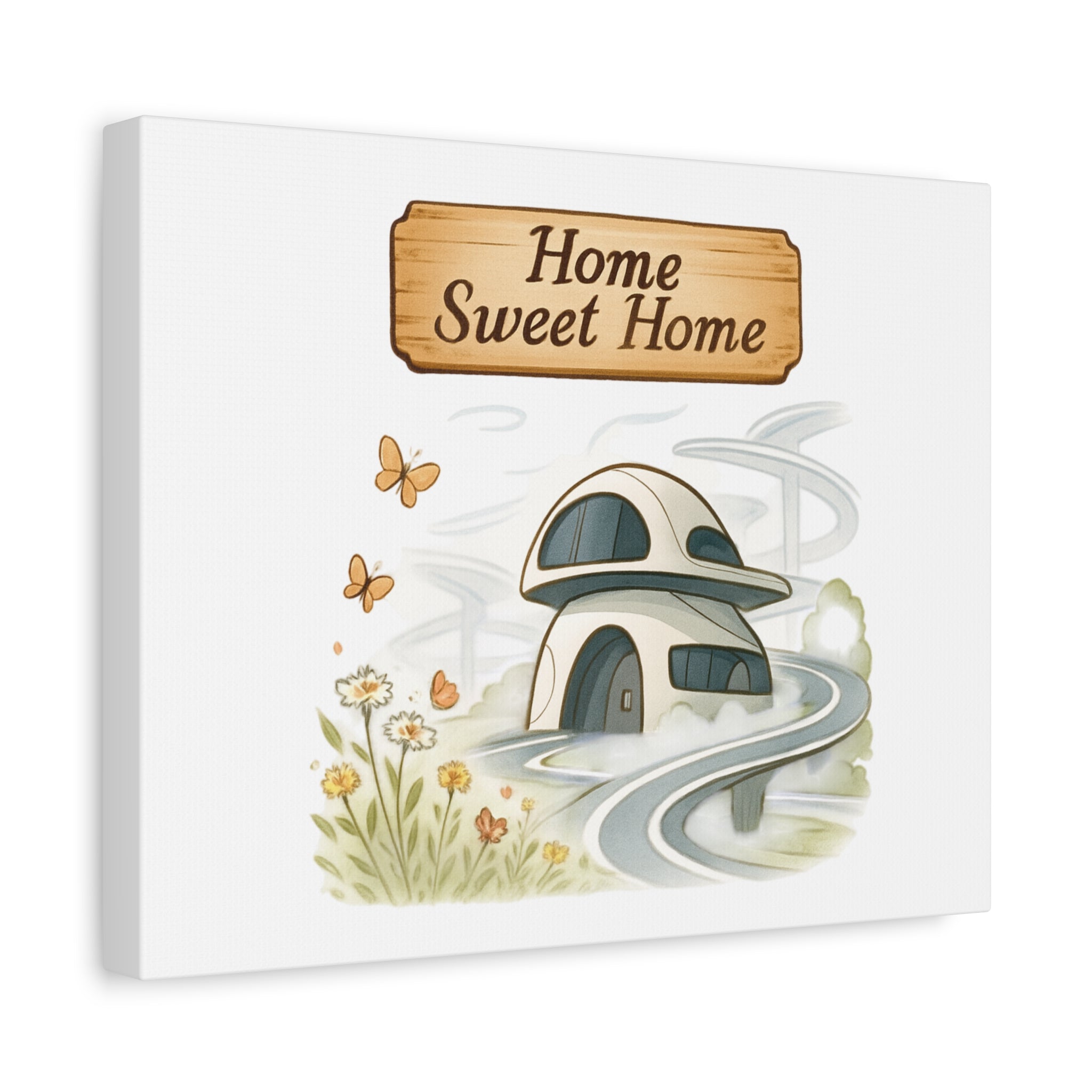 Home Sweet Home Canvas Wall Art — Cozy Cottage Matte Stretched Canvas