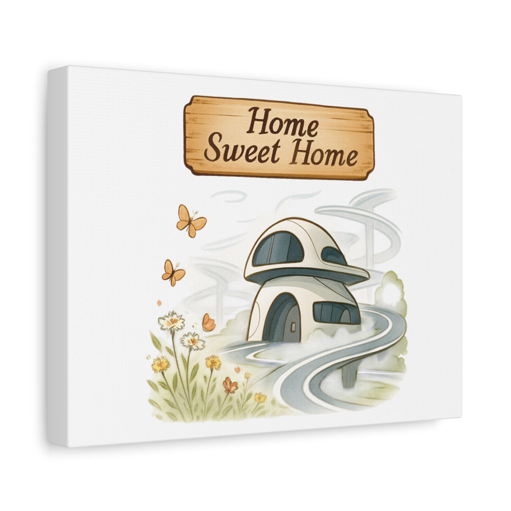 Home Sweet Home Canvas Wall Art — Cozy Cottage Matte Stretched Canvas