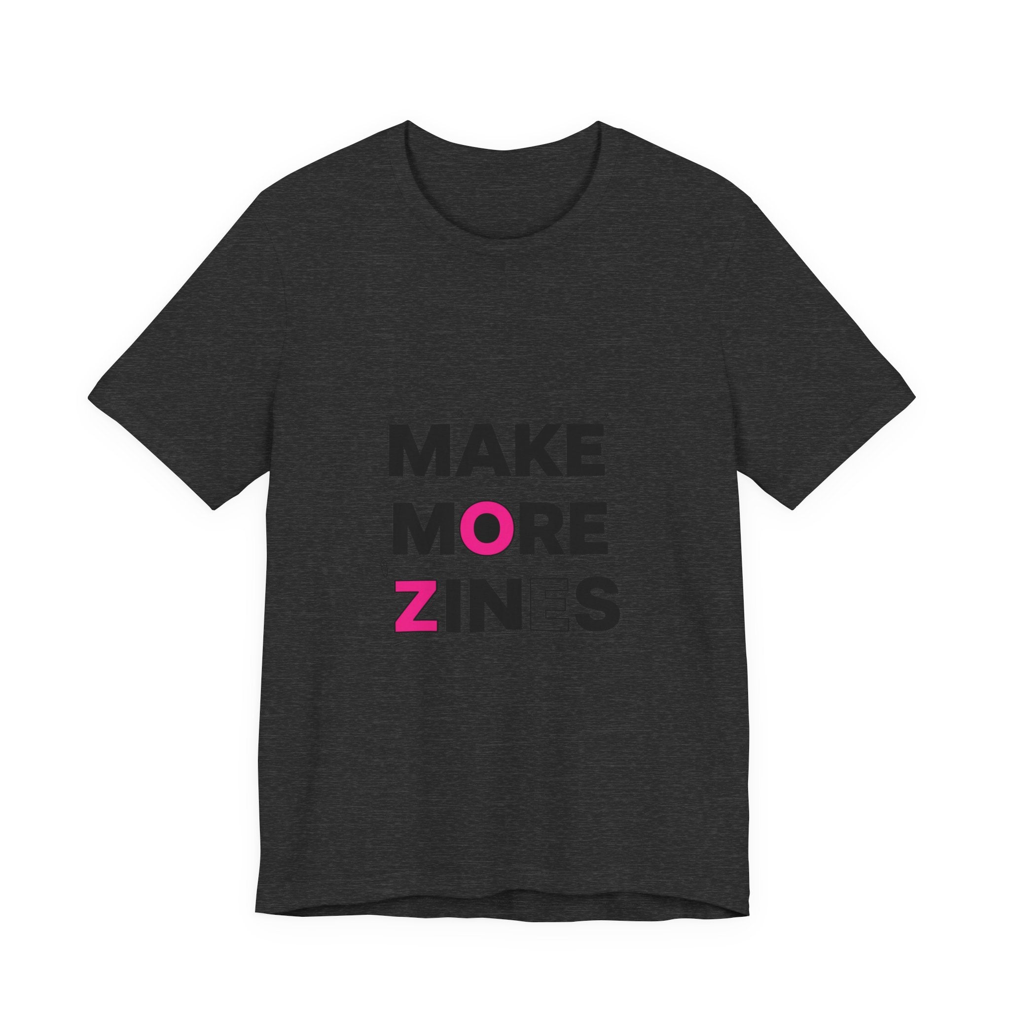 MAKE MORE ZINES Tee | ransom collage shirt, zine style cutout letters