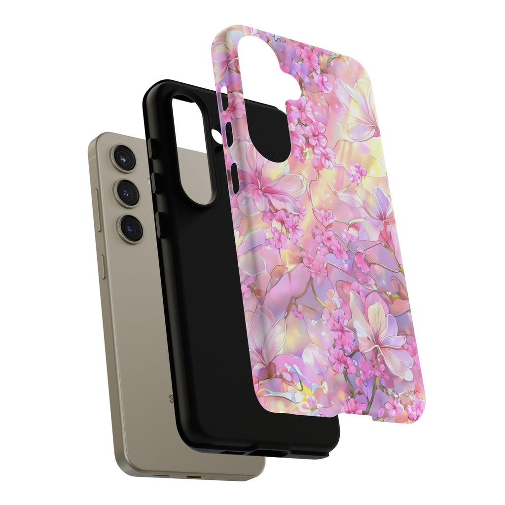 Floral Elegance Tough Phone Case – Dual-Layer Protection for iPhone 17/16/15 & Samsung | Glossy or Matte Finish | Morphesa