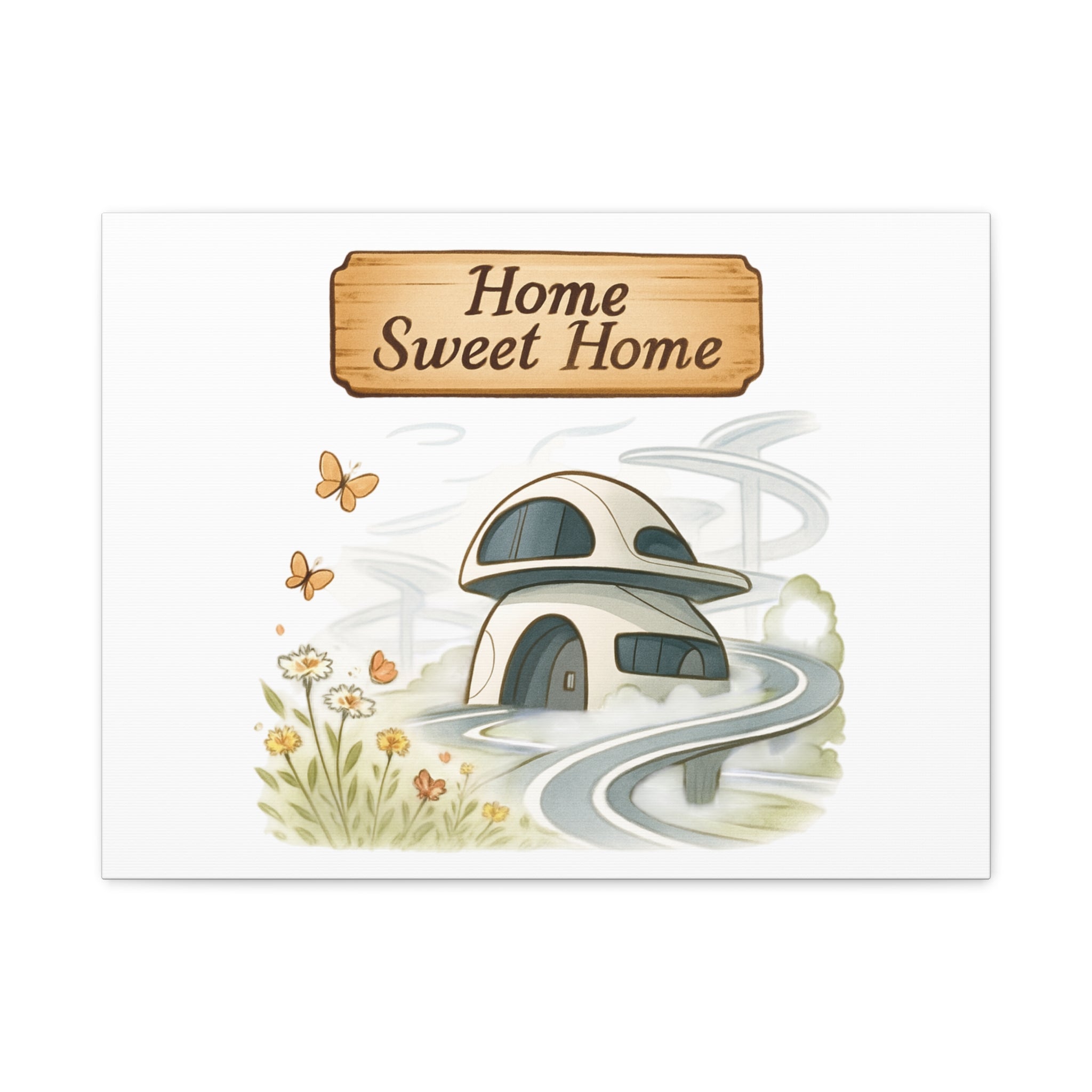 Home Sweet Home Canvas Wall Art — Cozy Cottage Matte Stretched Canvas