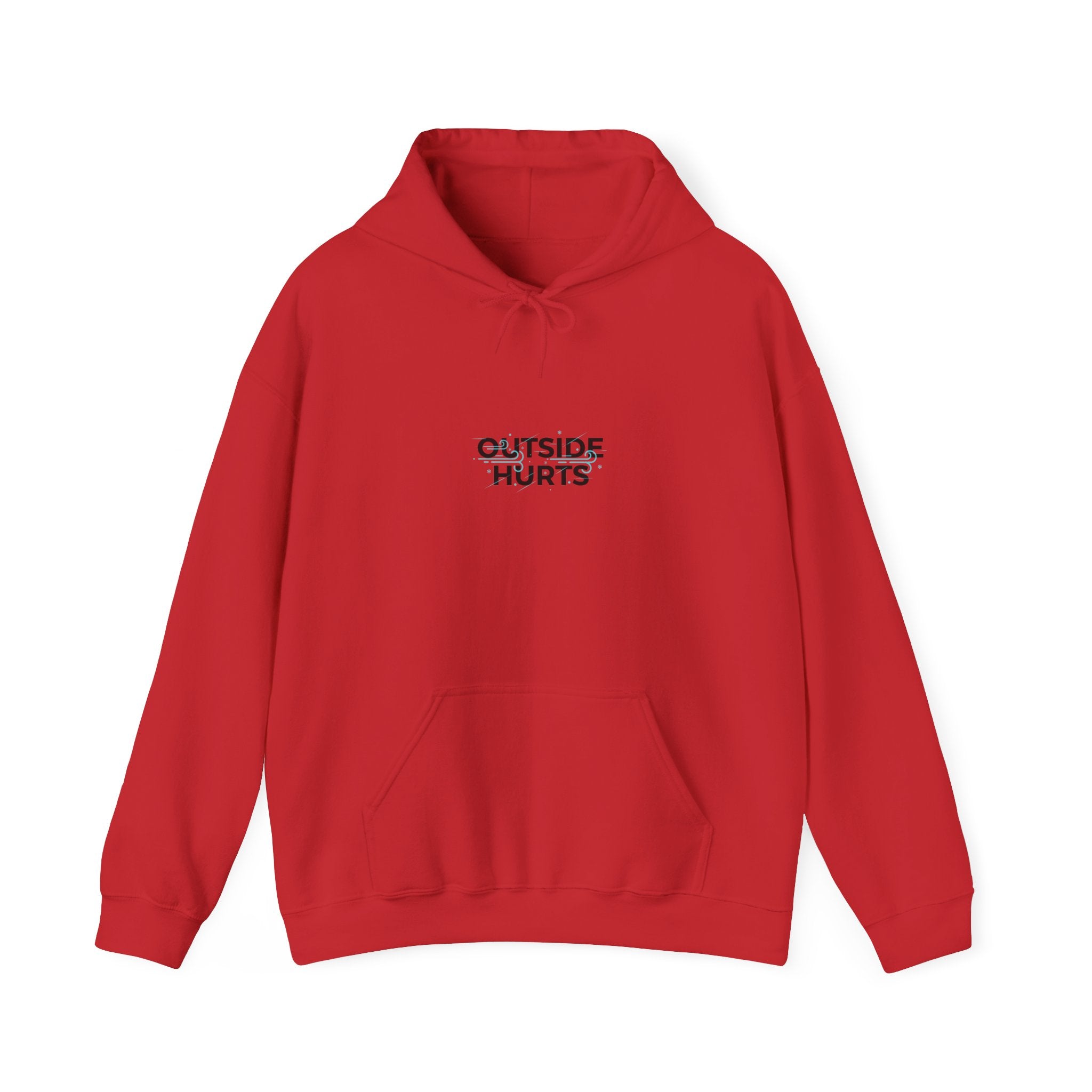 OUTSIDE HURTS Hoodie | wind-chill minimalism, winter meme