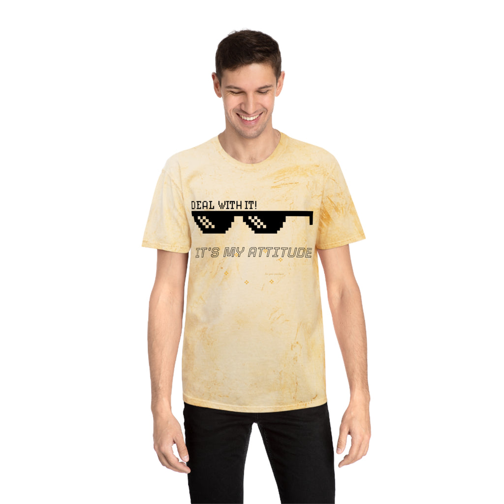 Deal With It Sunglasses Graphic Tee — "Deal With It! It’s My Attitude" Tie-Dye T-Shirt