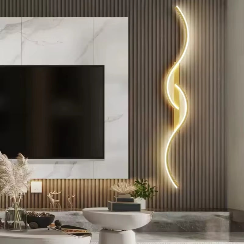 Illuminate Your Space with the Modern LED Wall Lamp - A Minimalist Touch for Your Bedroom, Living Room, or Study