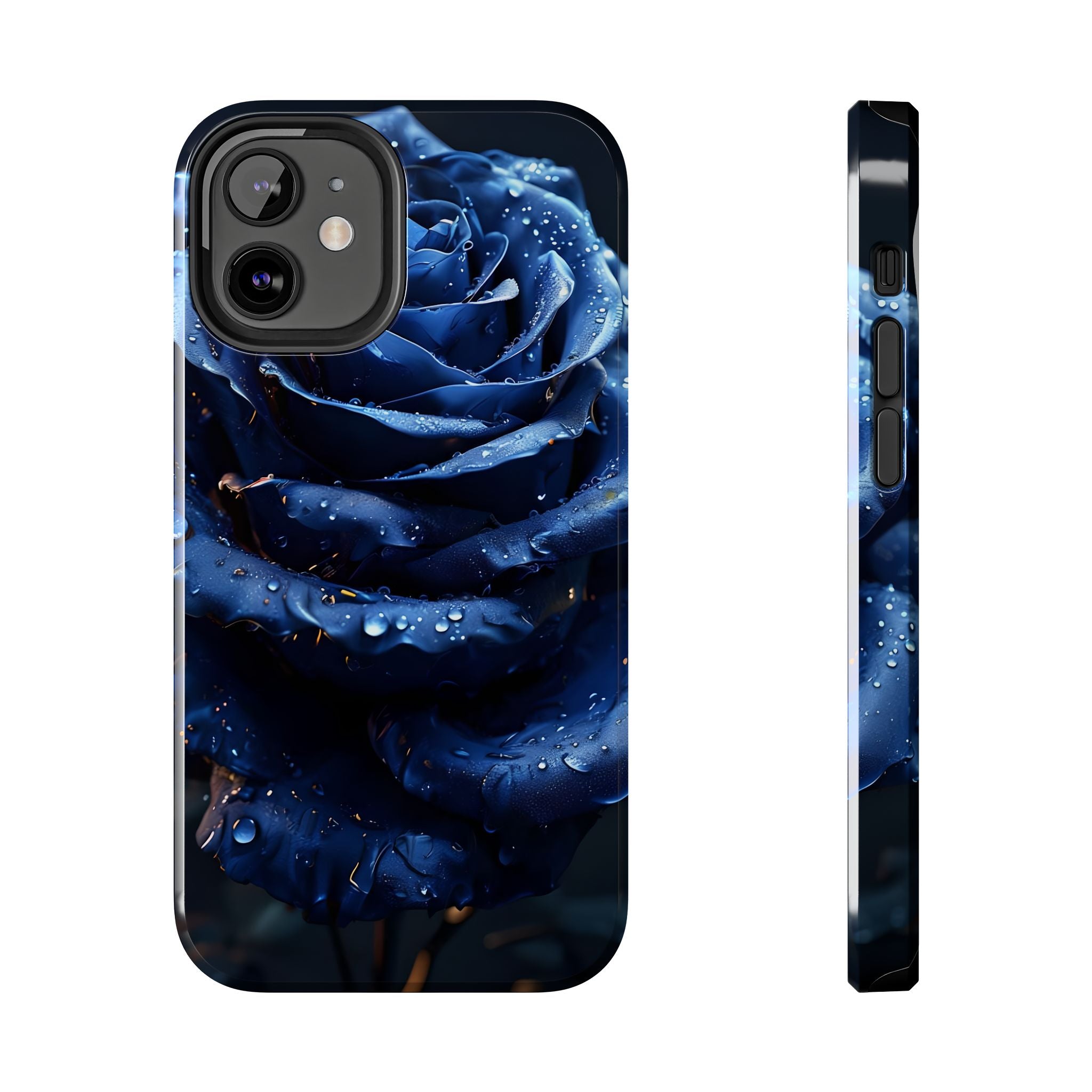 iPhone 17 Pro Max Tough Phone Case - Elegant Blue Rossy Design