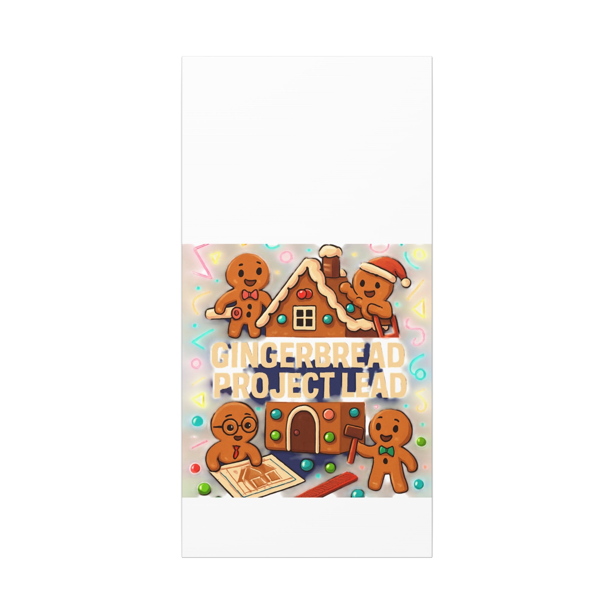 Gingerbread Project Lead Canvas Art — Holiday Kitchen Wall Decor