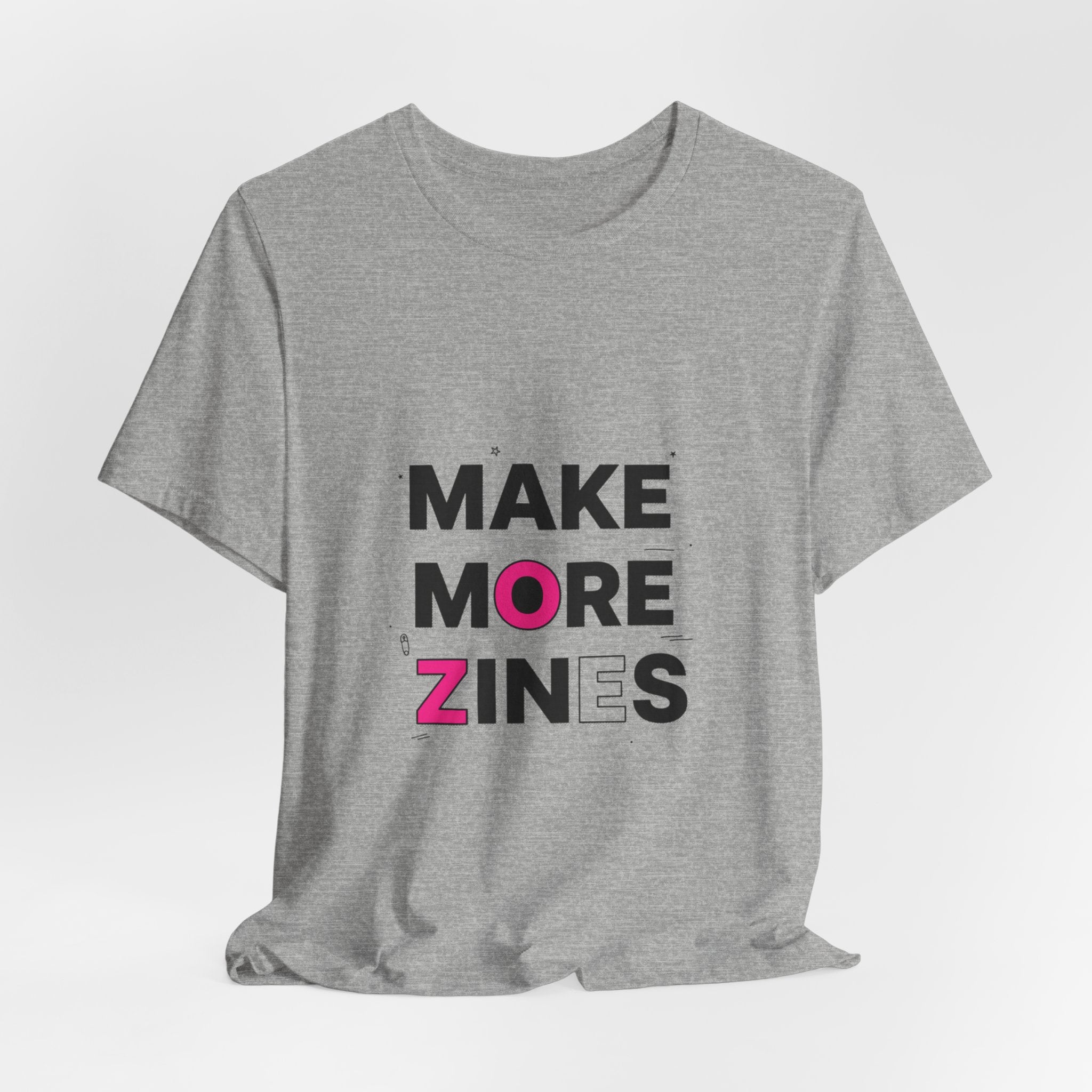 MAKE MORE ZINES Tee | ransom collage shirt, zine style cutout letters