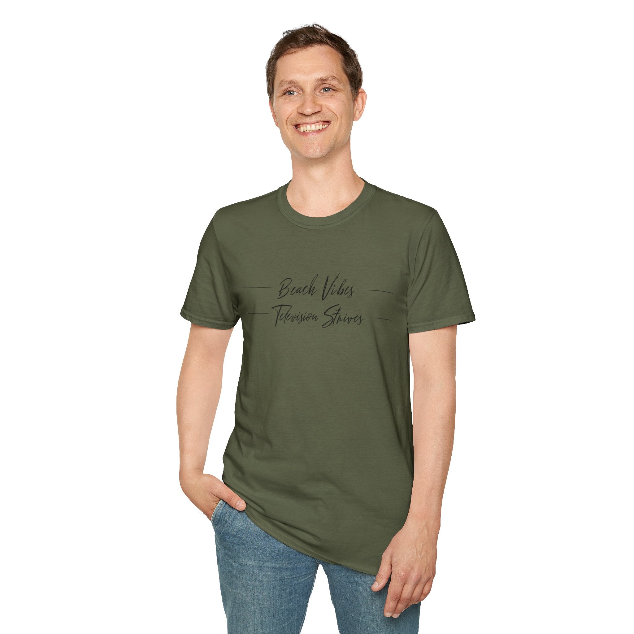 Retro Beach Vibes Unisex Softstyle T-Shirt, Casual Summer Tee, Vintage Style Shirt, Music Lover Gift, Relaxed Fit Apparel