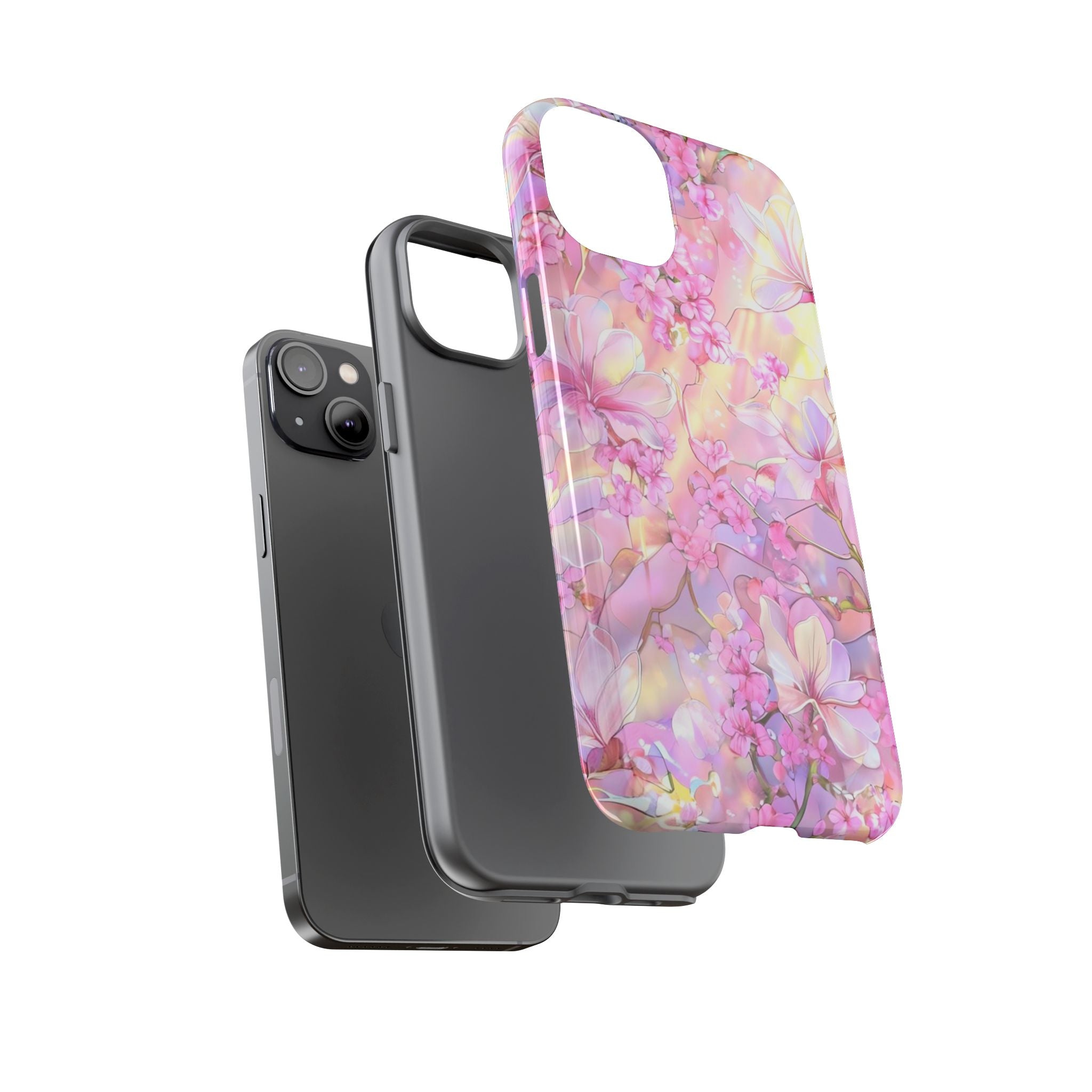Floral Elegance Tough Phone Case – Dual-Layer Protection for iPhone 17/16/15 & Samsung | Glossy or Matte Finish | Morphesa
