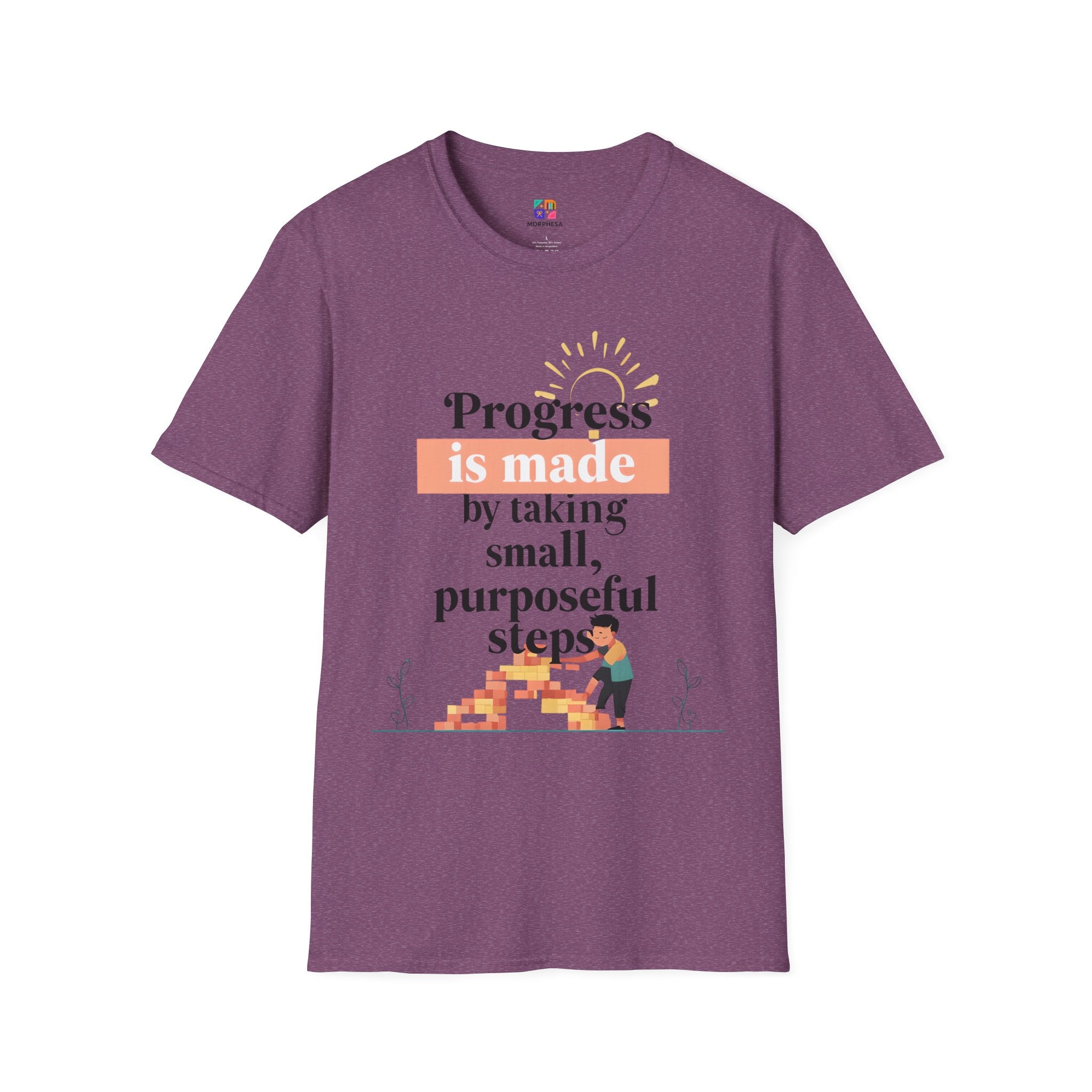 Motivational T-Shirt, Inspirational Gift for Personal Growth, Progress Quote Tee, Everyday Wear, Encouragement Apparel
