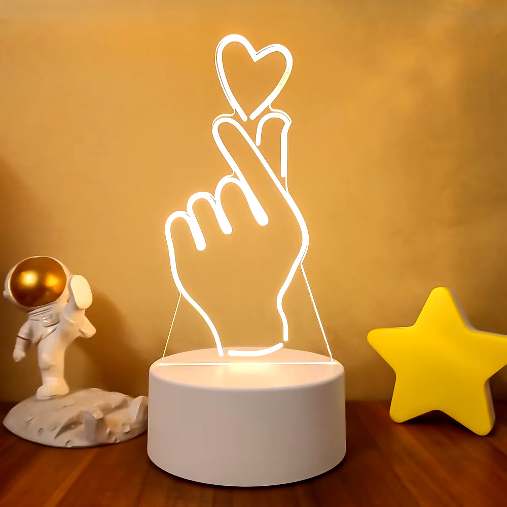Transform Your Space with the 3D LED Night Light - A Creative Illusion Lamp for Home Decor