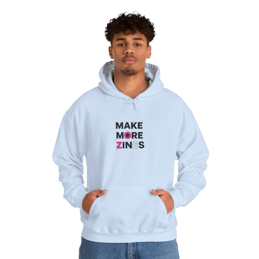 Make More Zines Hoodie | ransom collage, cutout letters design