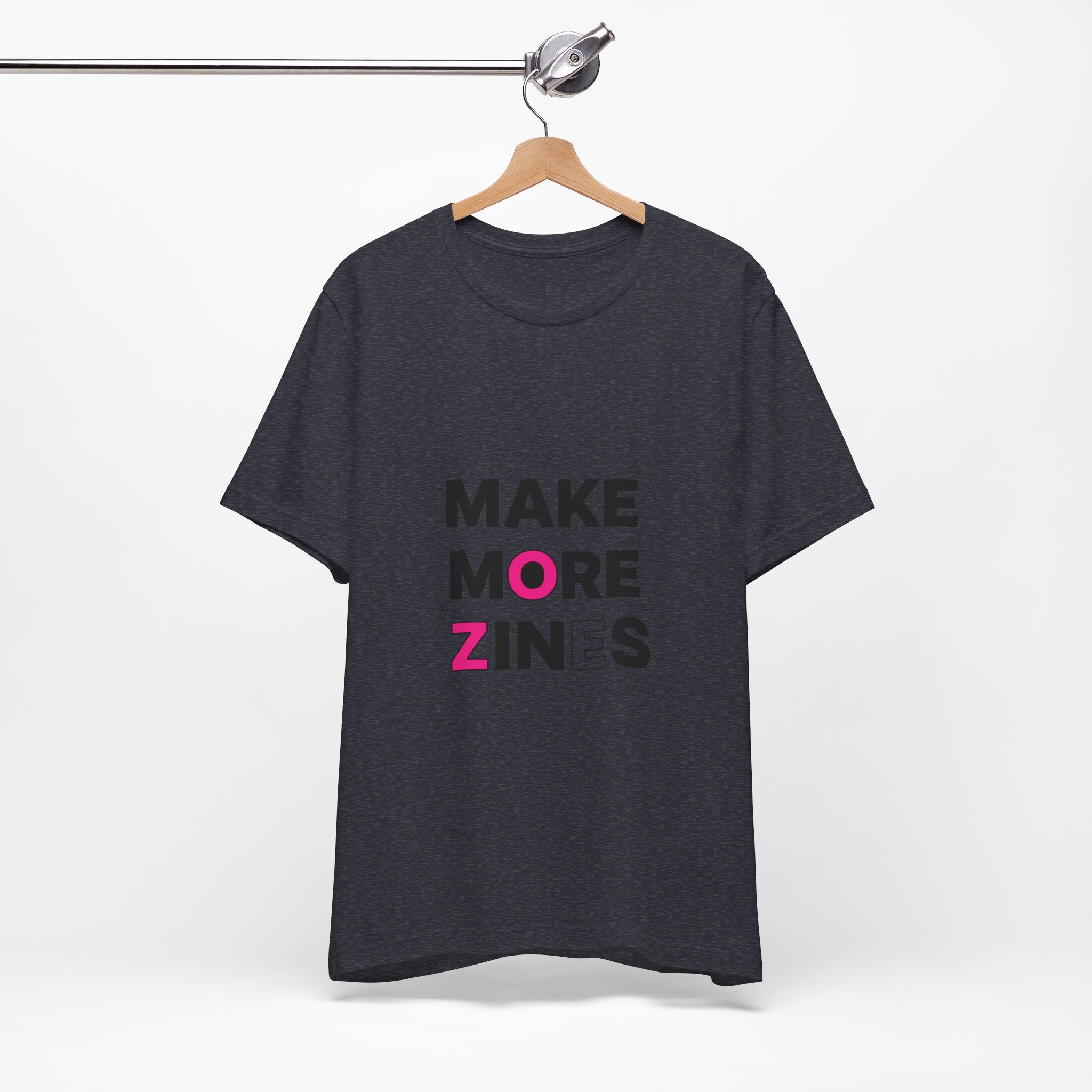 MAKE MORE ZINES Tee | ransom collage shirt, zine style cutout letters