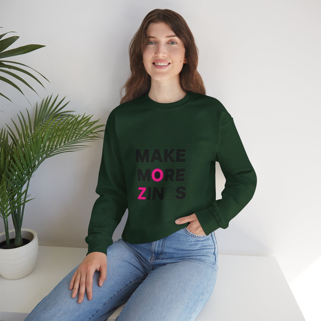 Make More Zines Sweatshirt | ransom collage shirt, zine style tee