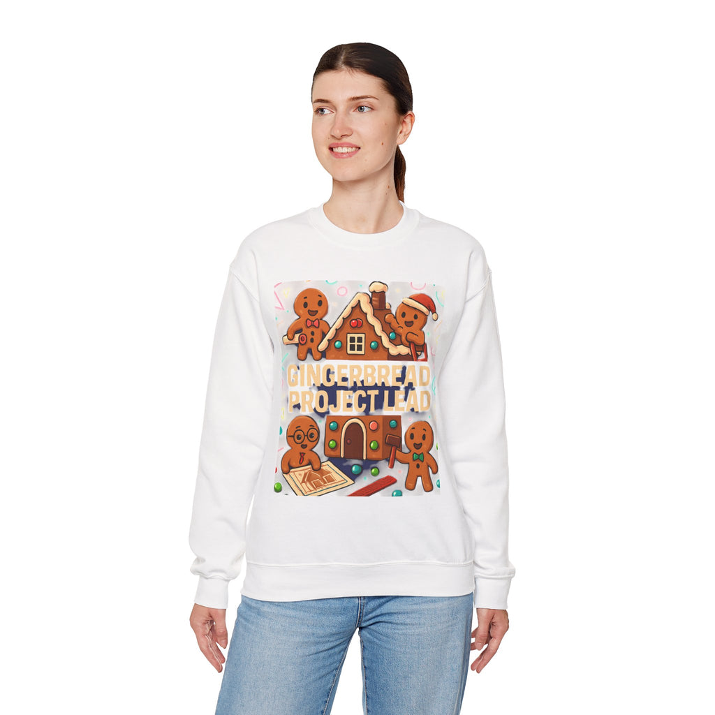 Gingerbread Project Lab Sweatshirt — Cute Holiday Cookie House Crewneck