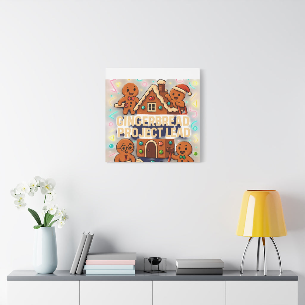 Gingerbread Project Lead Canvas Art — Holiday Kitchen Wall Decor