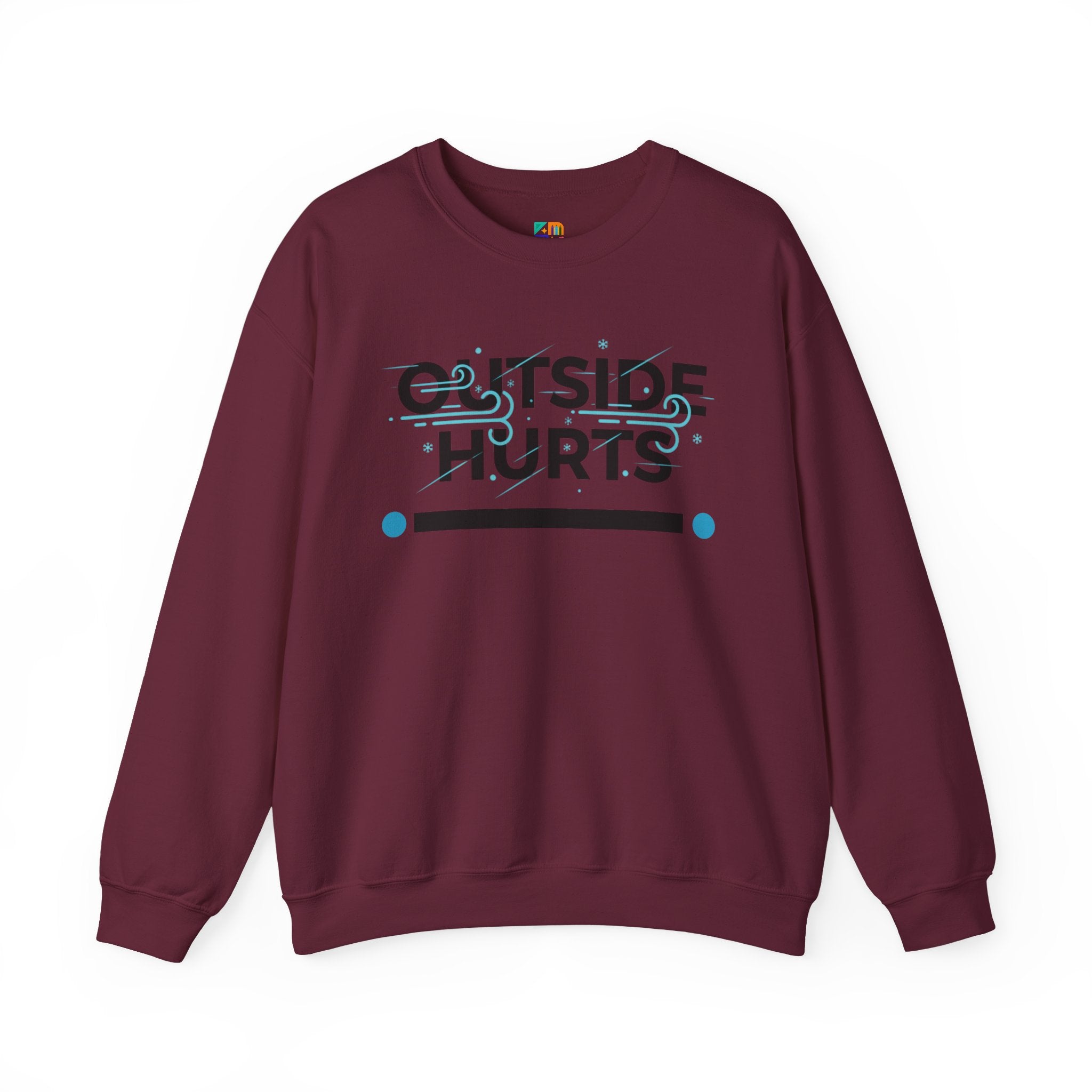 OUTSIDE HURTS Sweatshirt | Winter meme, Cold humor minimalist crewneck