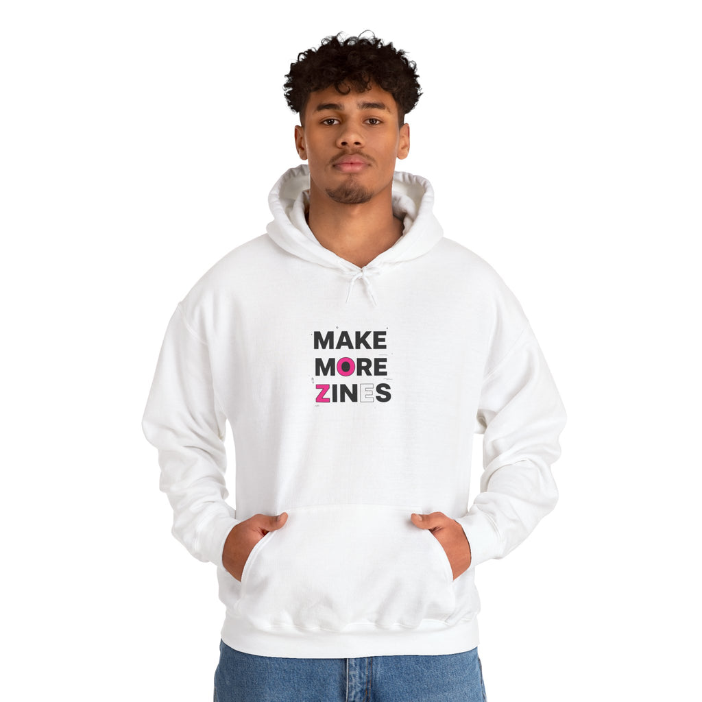 Make More Zines Hoodie | ransom collage, cutout letters design