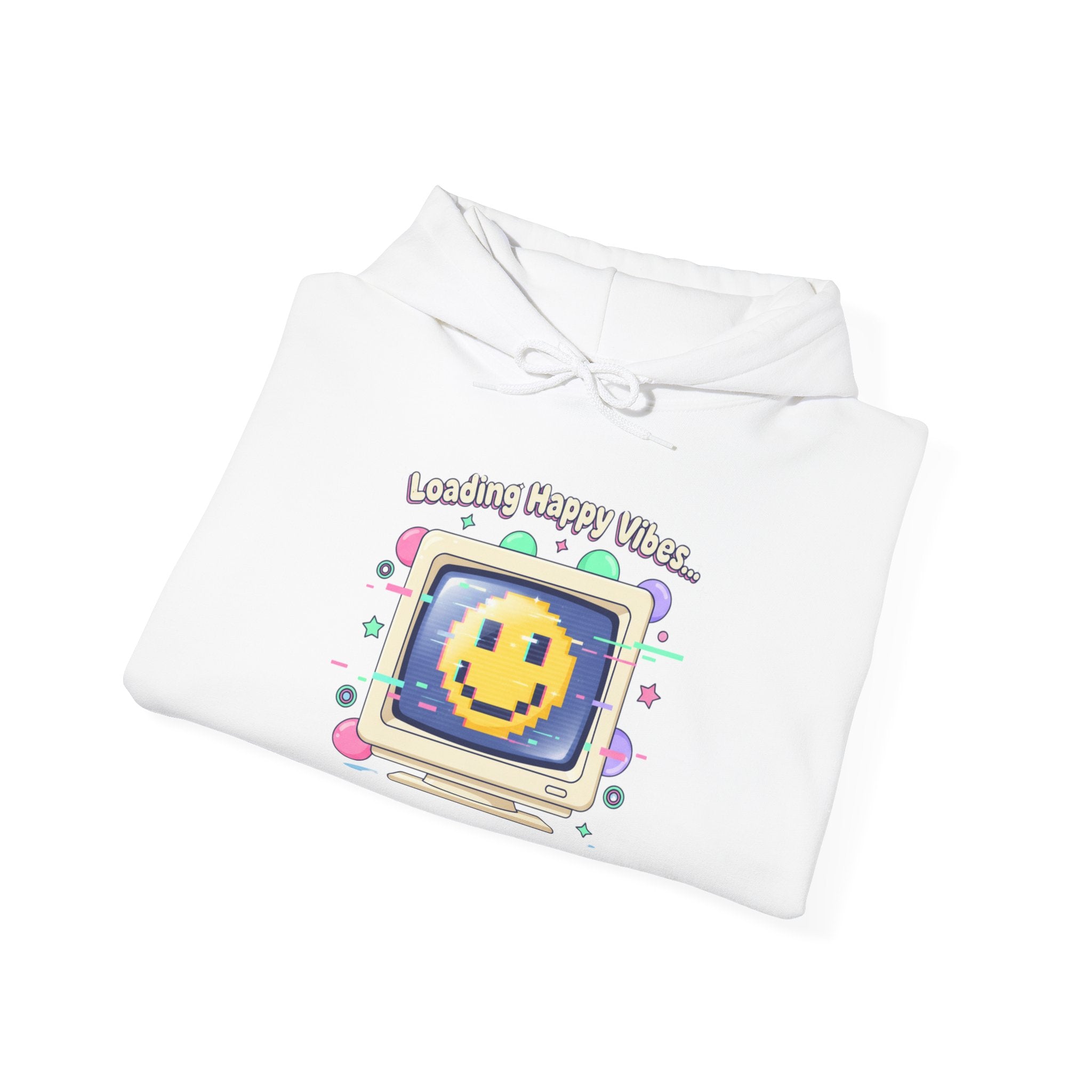 Virtual Pet Popup Hoodie | Y2K retro tech, pixel smile interface