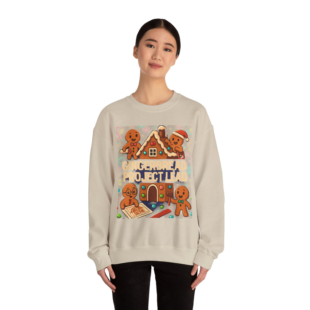 Gingerbread Project Lab Sweatshirt — Cute Holiday Cookie House Crewneck