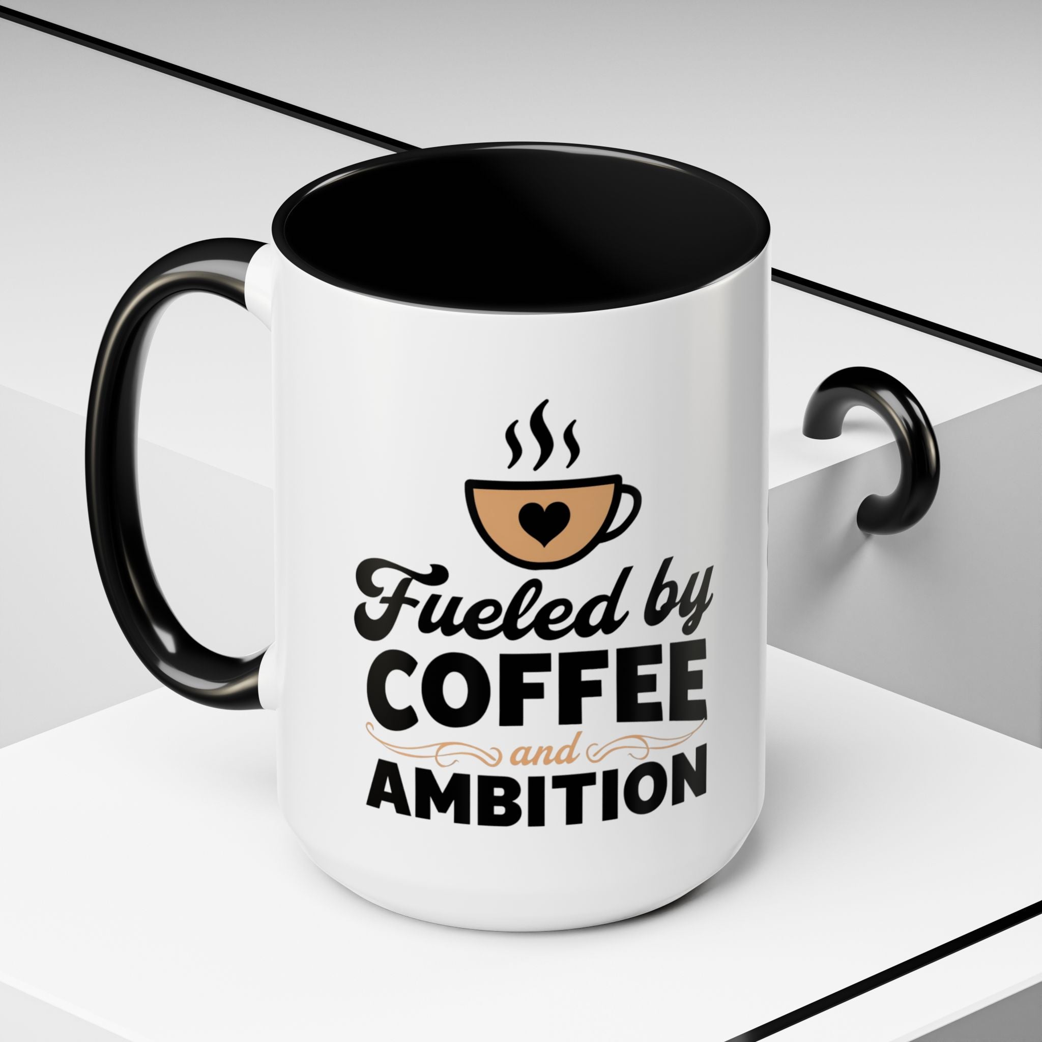 Motivational Coffee Mug - Fueled by Coffee and Ambition