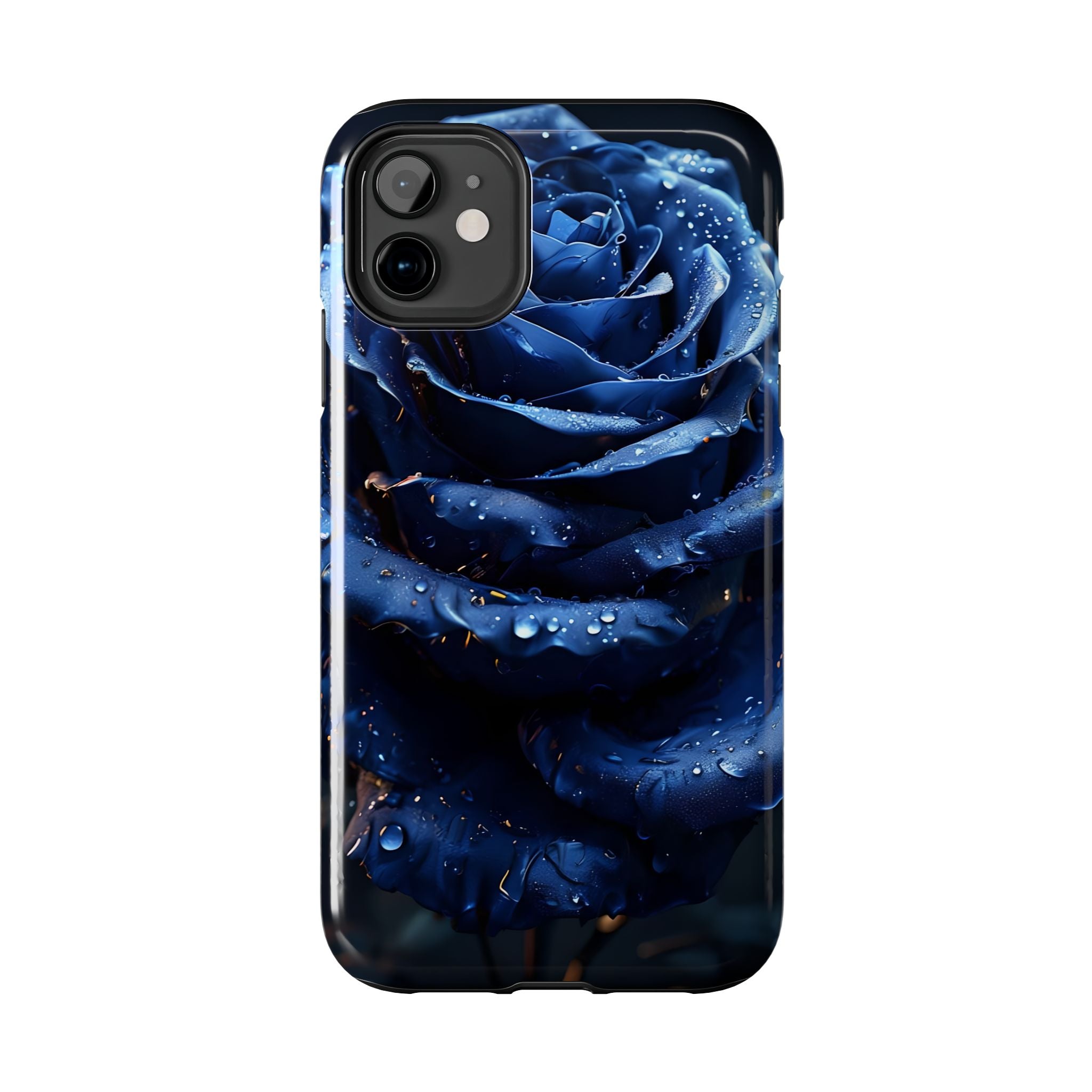iPhone 17 Pro Max Tough Phone Case - Elegant Blue Rossy Design