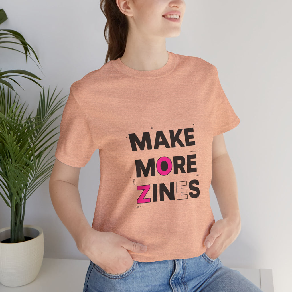 MAKE MORE ZINES Tee | ransom collage shirt, zine style cutout letters
