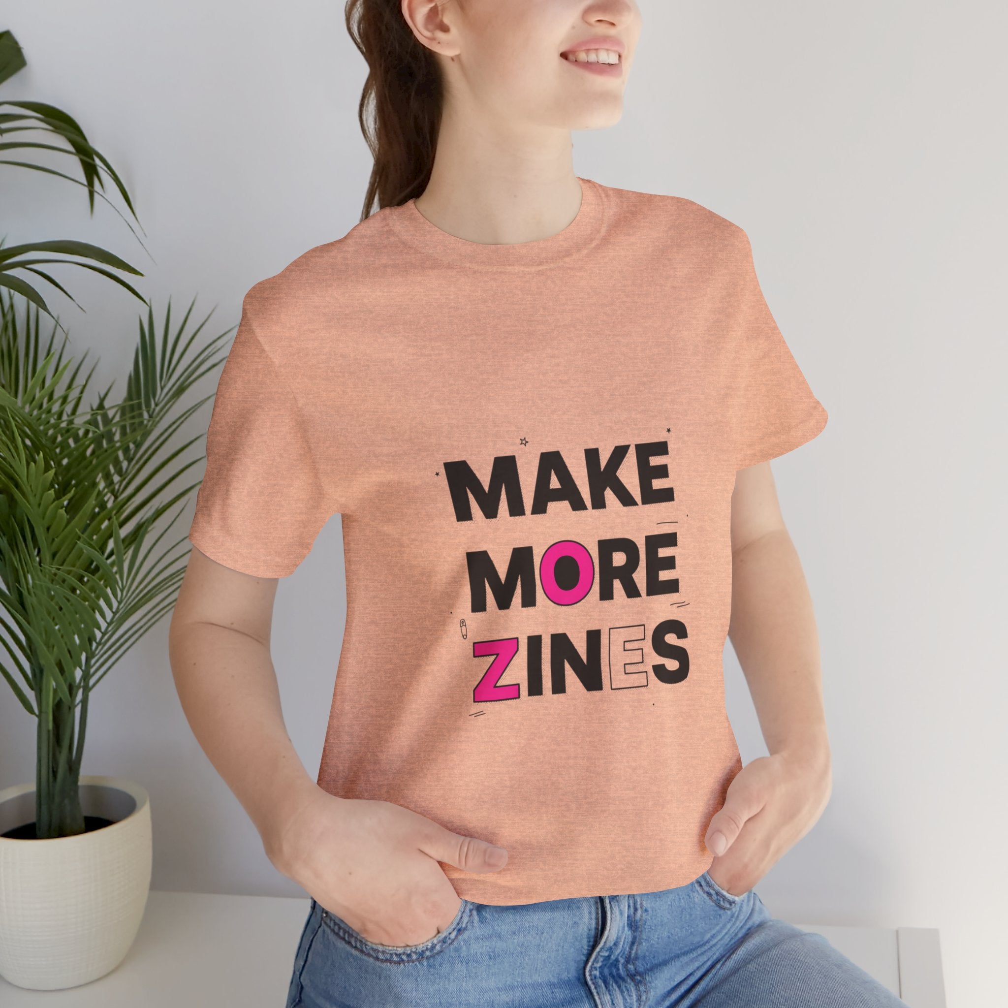 MAKE MORE ZINES Tee | ransom collage shirt, zine style cutout letters