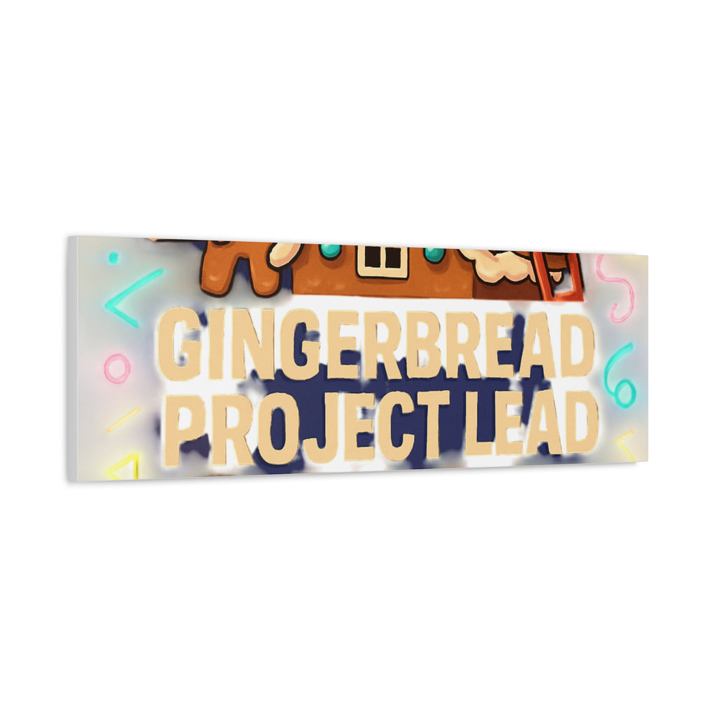 Gingerbread Project Lead Canvas Art — Holiday Kitchen Wall Decor