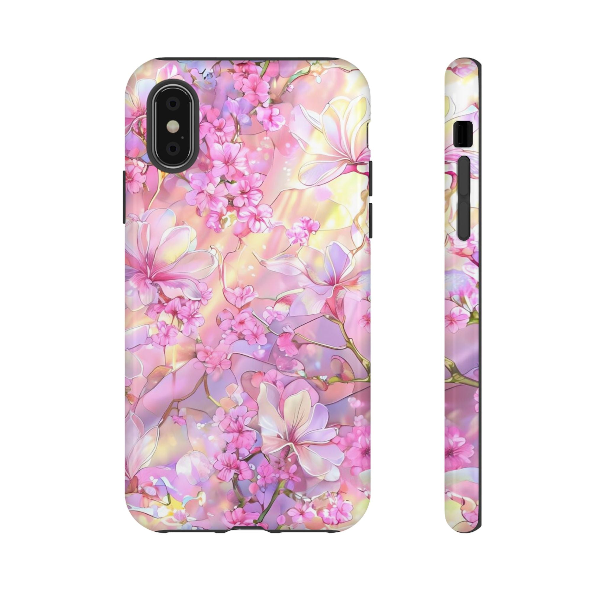 Floral Elegance Tough Phone Case – Dual-Layer Protection for iPhone 17/16/15 & Samsung | Glossy or Matte Finish | Morphesa
