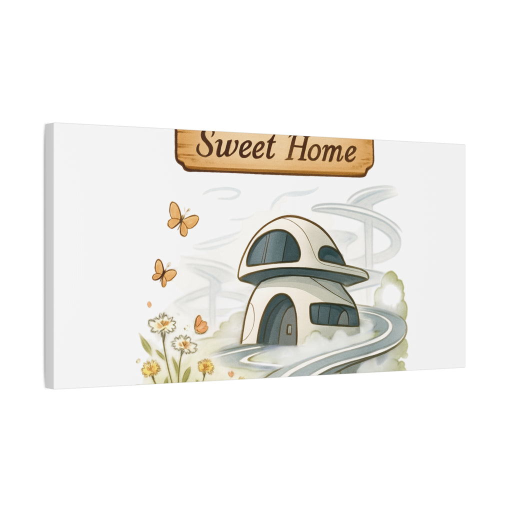 Home Sweet Home Canvas Wall Art — Cozy Cottage Matte Stretched Canvas