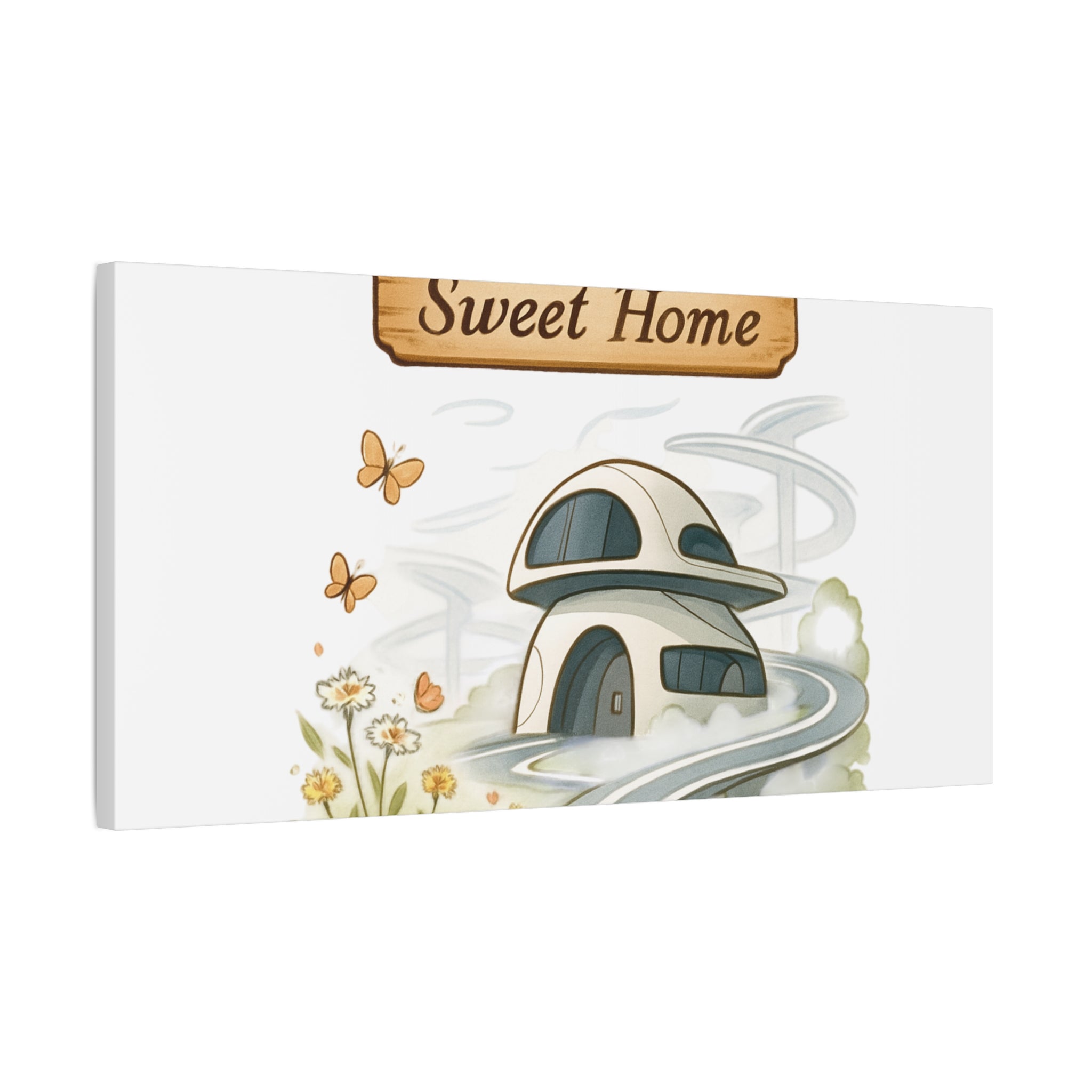 Home Sweet Home Canvas Wall Art — Cozy Cottage Matte Stretched Canvas