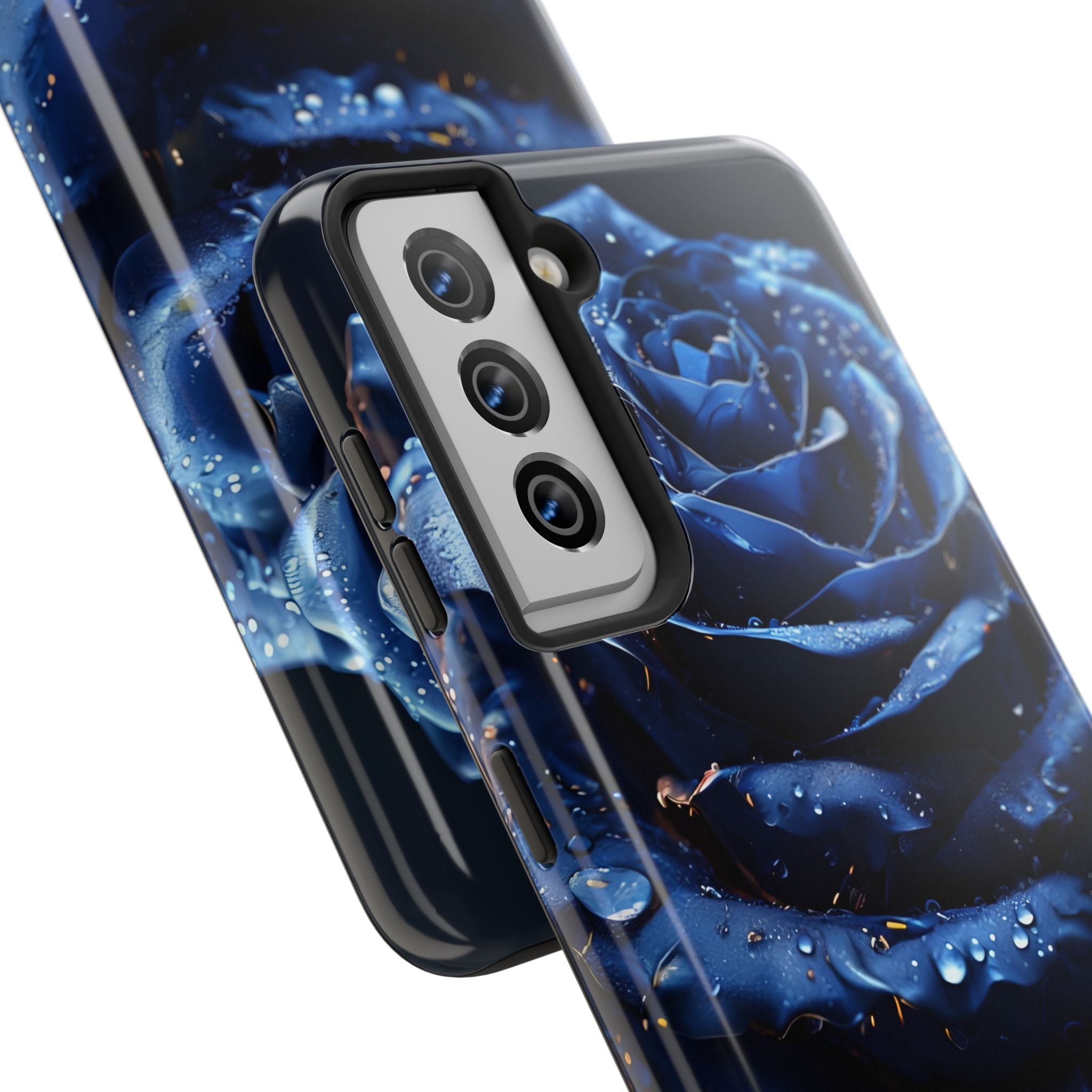 iPhone 17 Pro Max Tough Phone Case - Elegant Blue Rossy Design