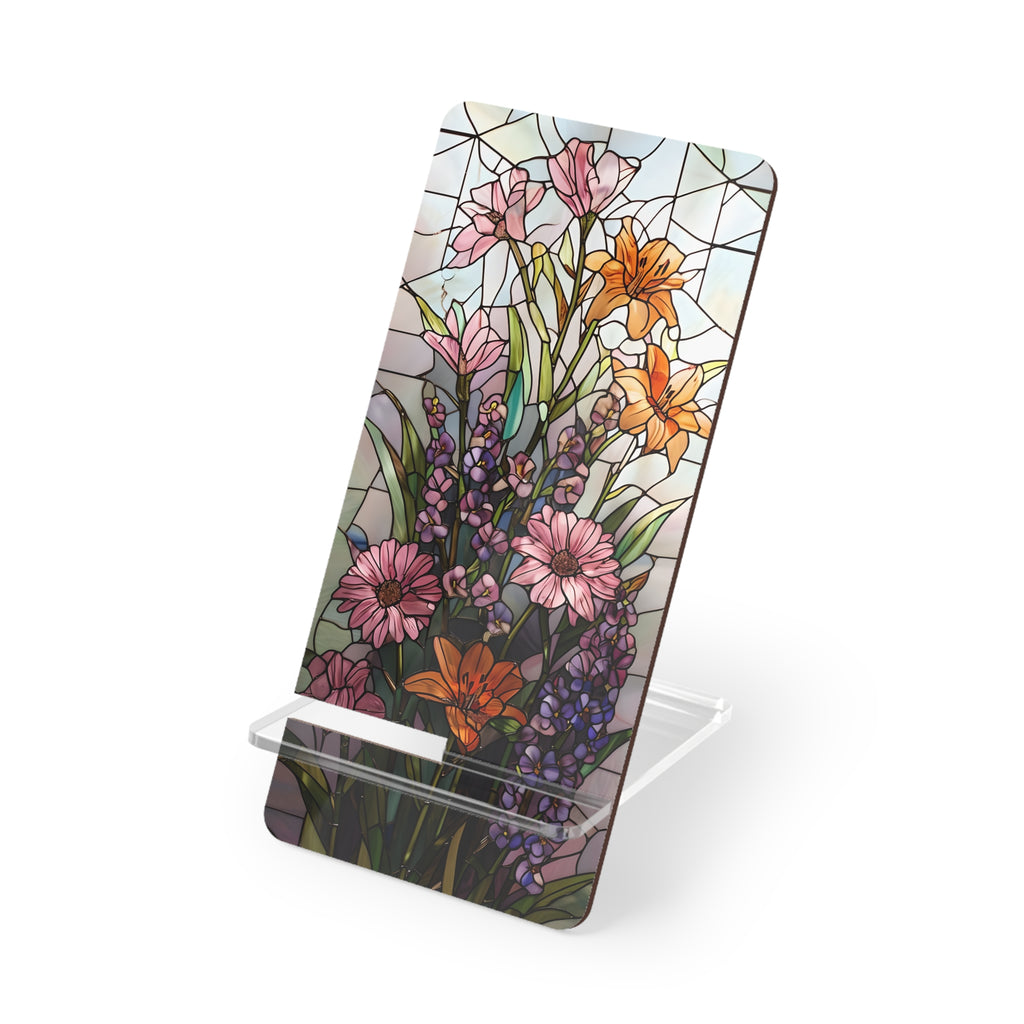 Stunning Floral Smartphone Stand, Cute Phone Holder, Desk Organizer Gift, Home Office Decor, Mother's Day Gift, Floral Design