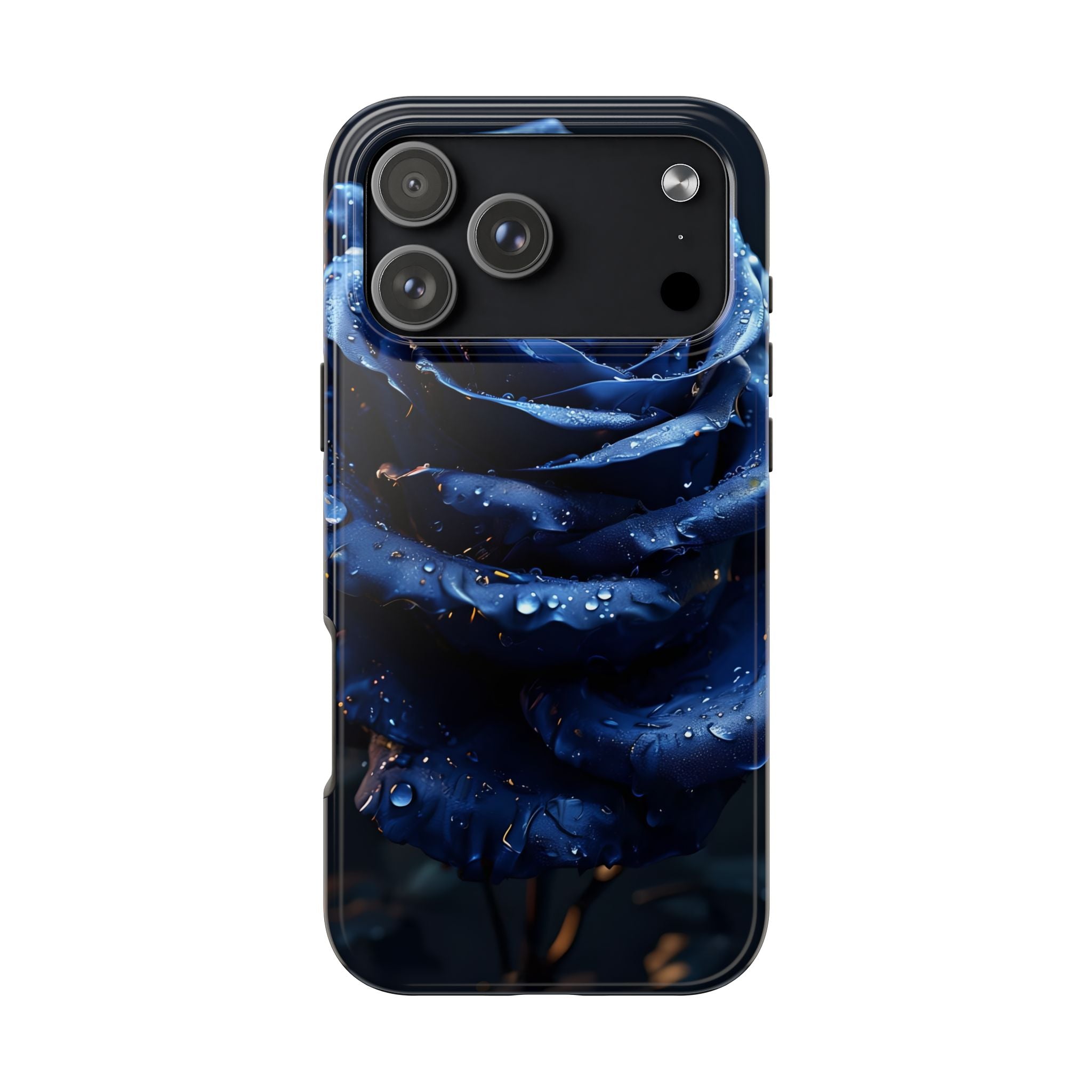 iPhone 17 Pro Max Tough Phone Case - Elegant Blue Rossy Design