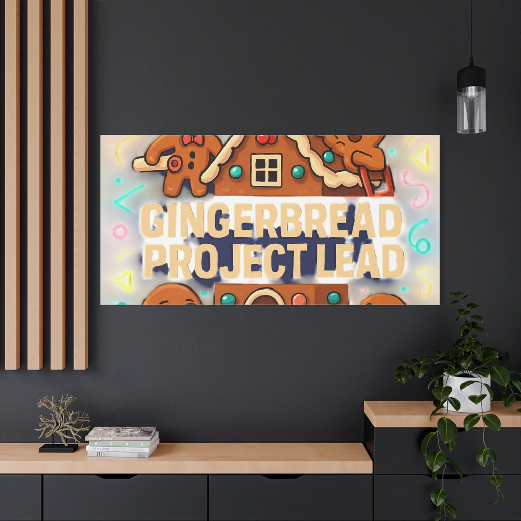 Gingerbread Project Lead Canvas Art — Holiday Kitchen Wall Decor