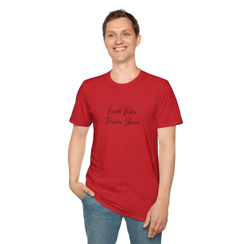 Retro Beach Vibes Unisex Softstyle T-Shirt, Casual Summer Tee, Vintage Style Shirt, Music Lover Gift, Relaxed Fit Apparel
