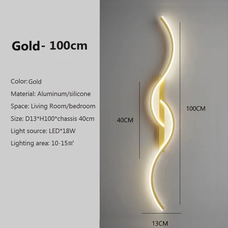 Illuminate Your Space with the Modern LED Wall Lamp - A Minimalist Touch for Your Bedroom, Living Room, or Study