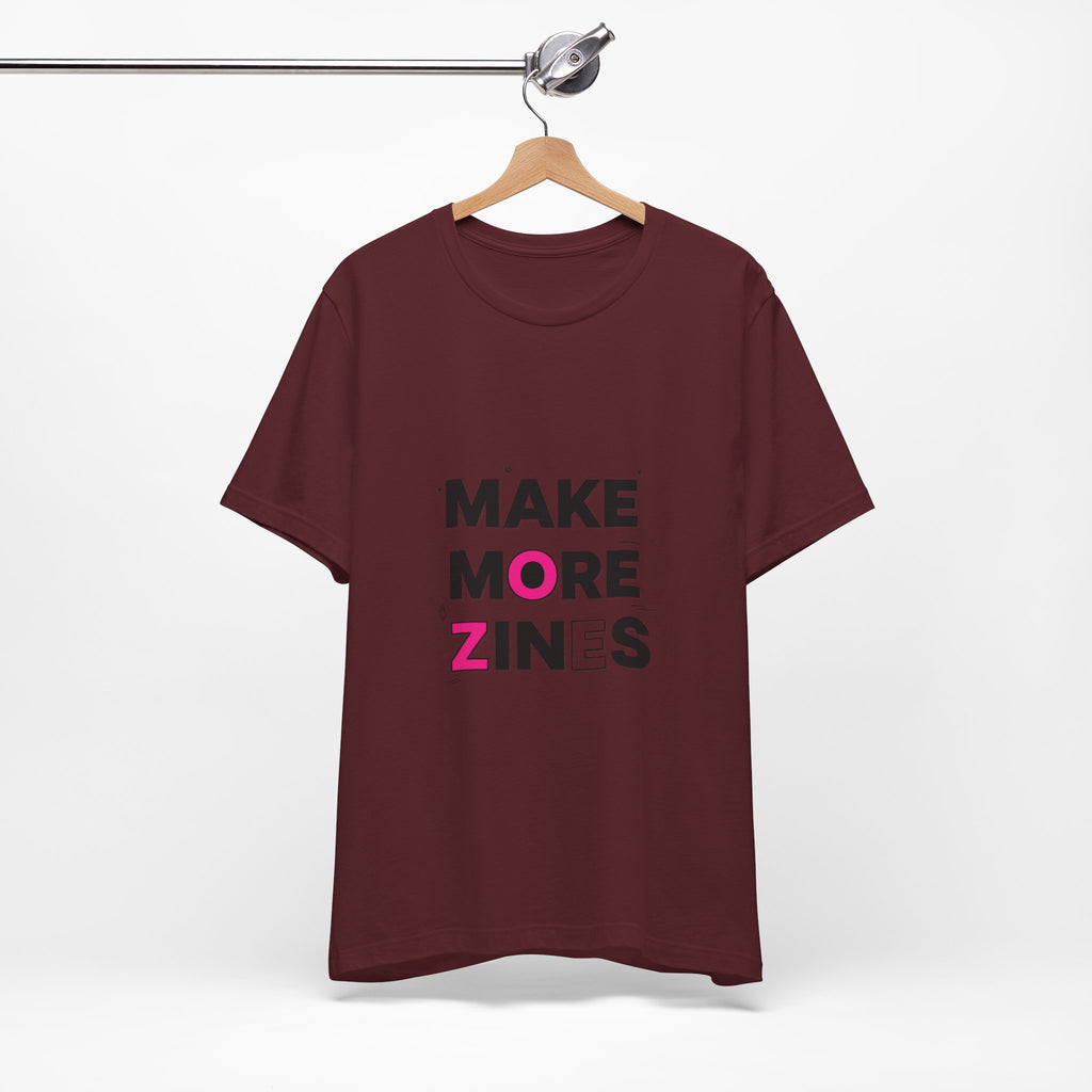 MAKE MORE ZINES Tee | ransom collage shirt, zine style cutout letters