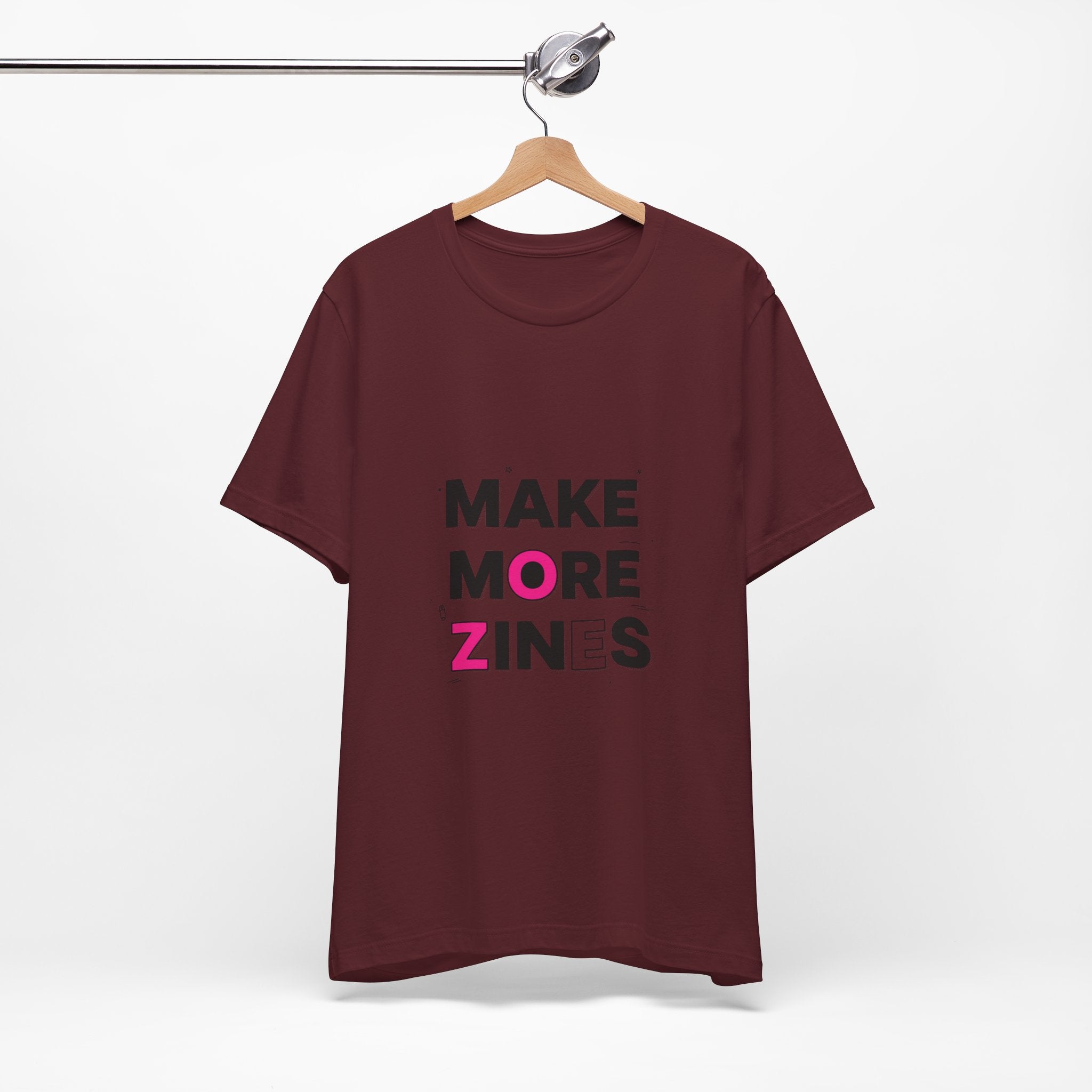 MAKE MORE ZINES Tee | ransom collage shirt, zine style cutout letters