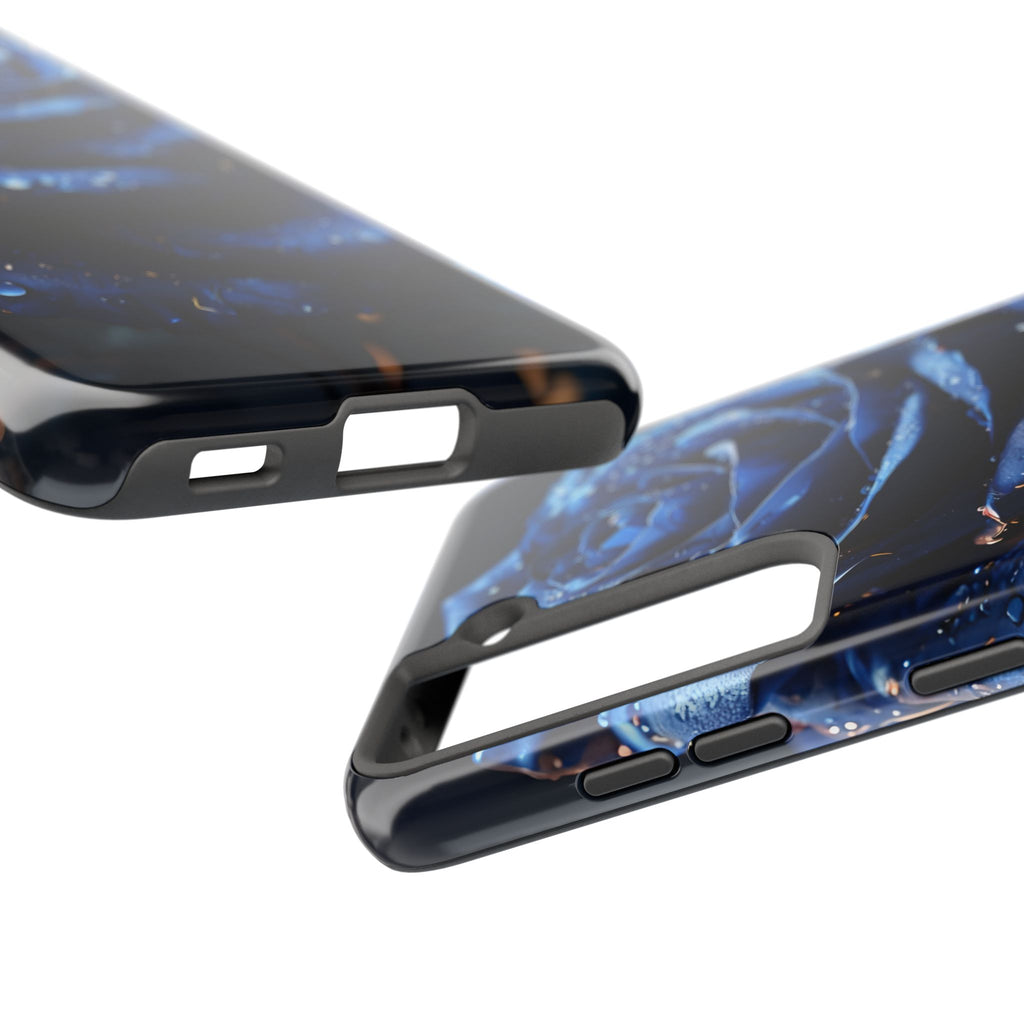 iPhone 17 Pro Max Tough Phone Case - Elegant Blue Rossy Design